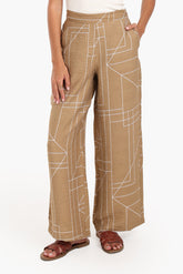Lounge Pants with Geometric Pattern