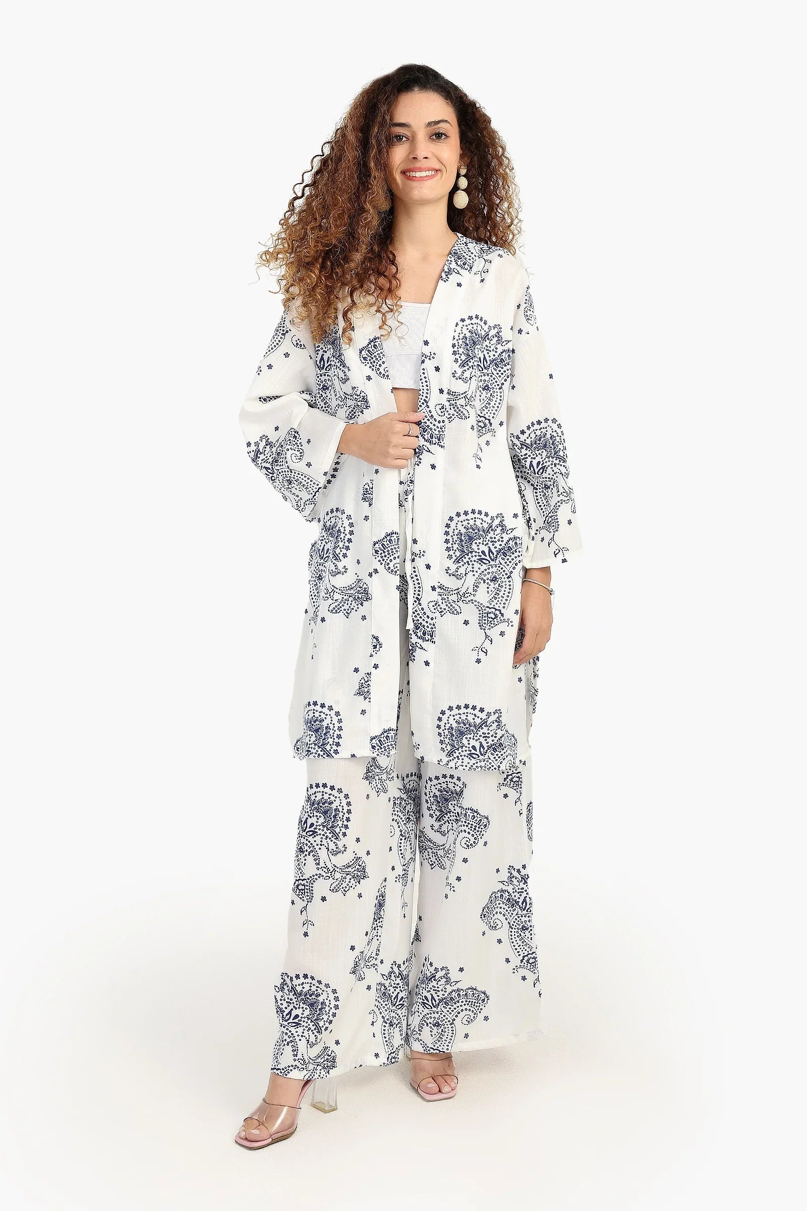 Pants with Blue Print