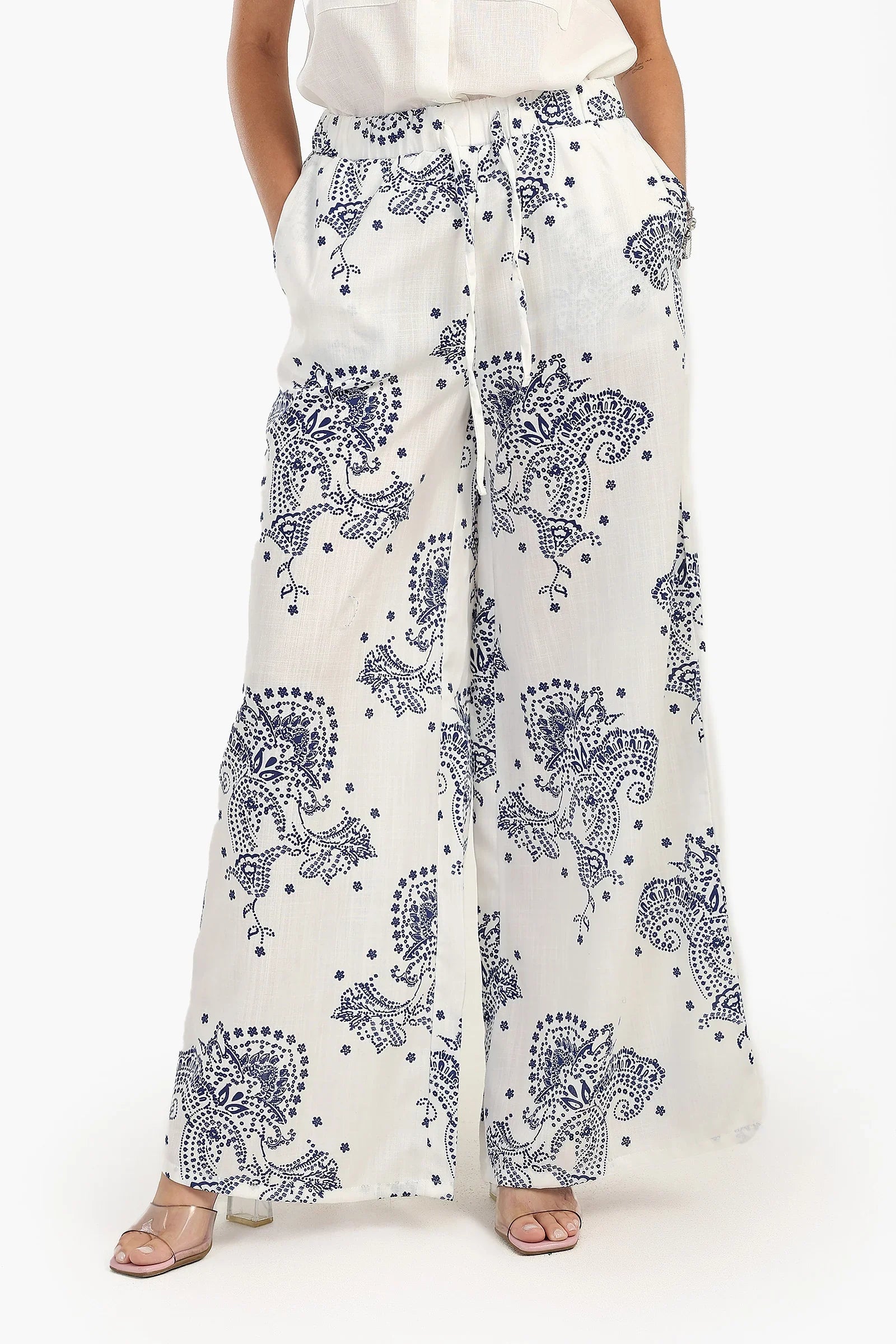 Pants with Blue Print