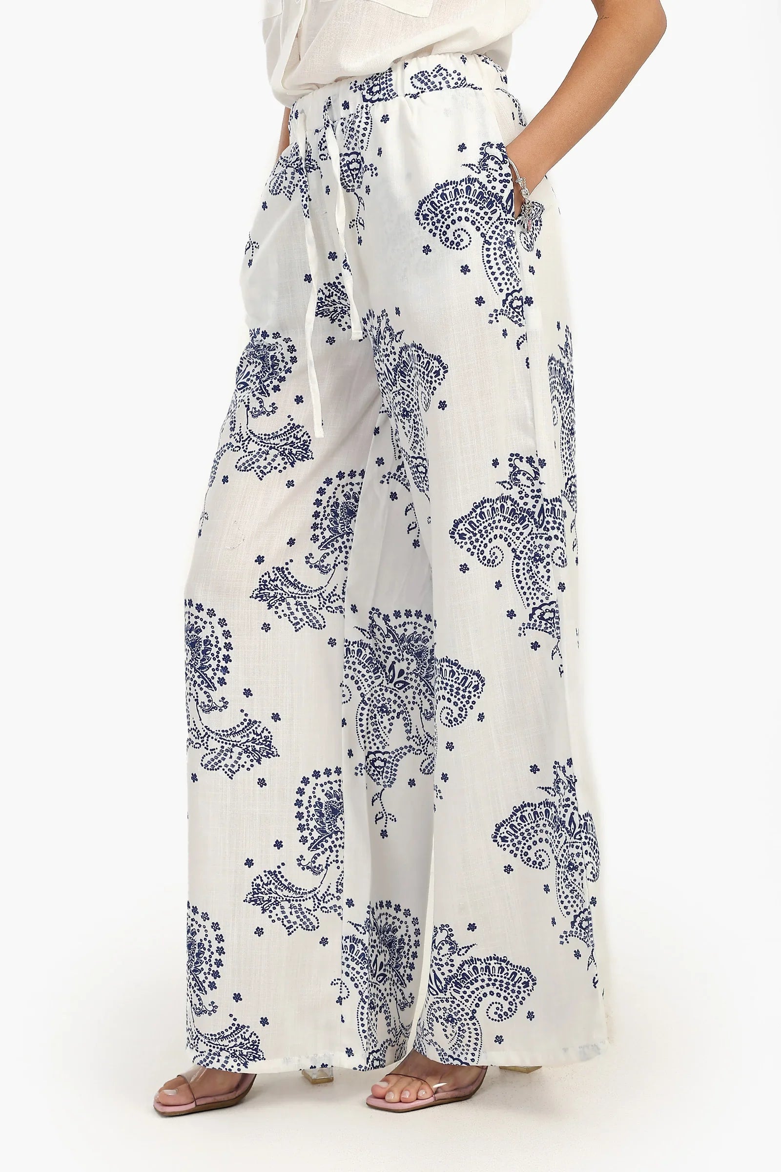 Pants with Blue Print