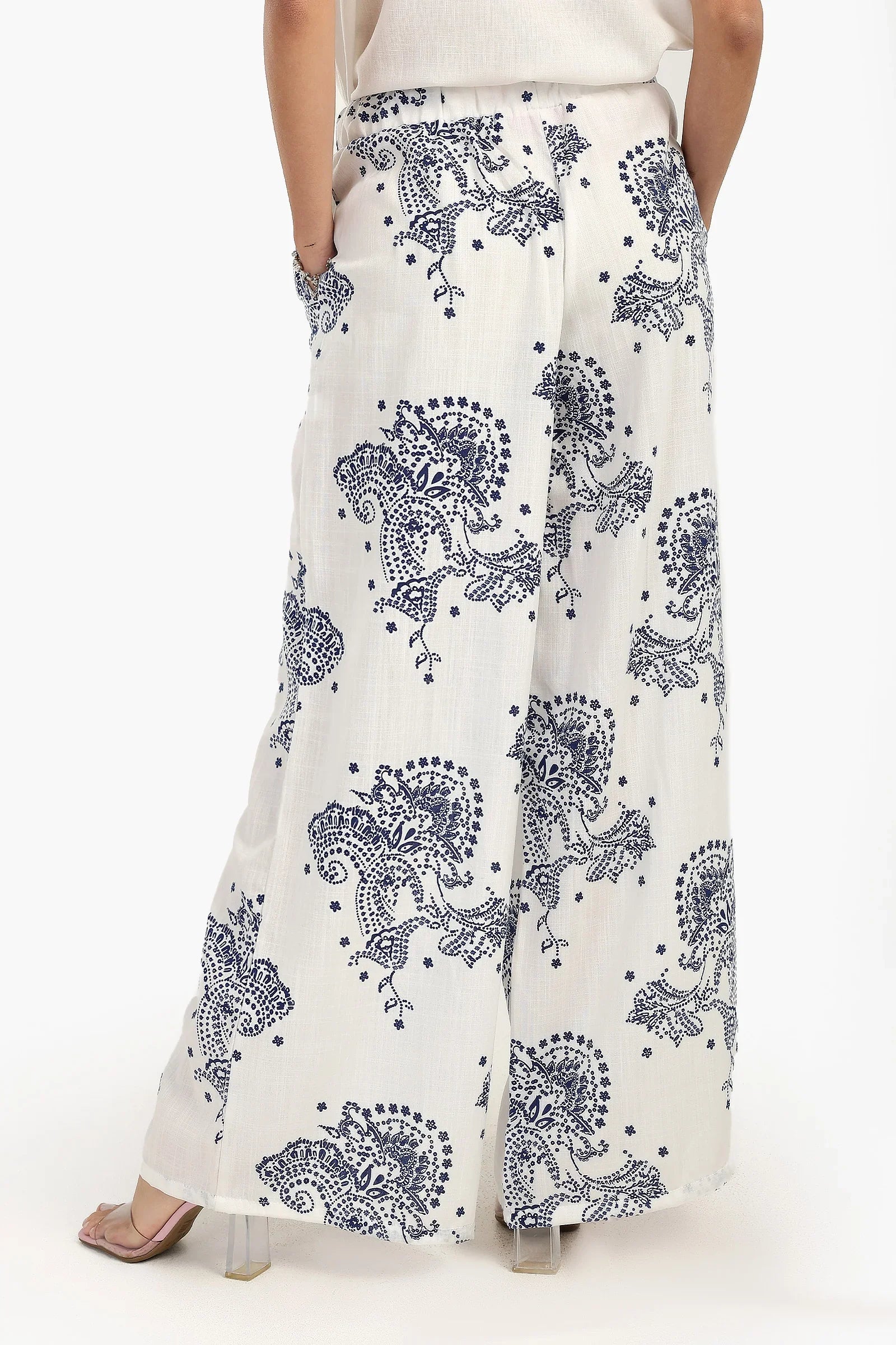 Pants with Blue Print