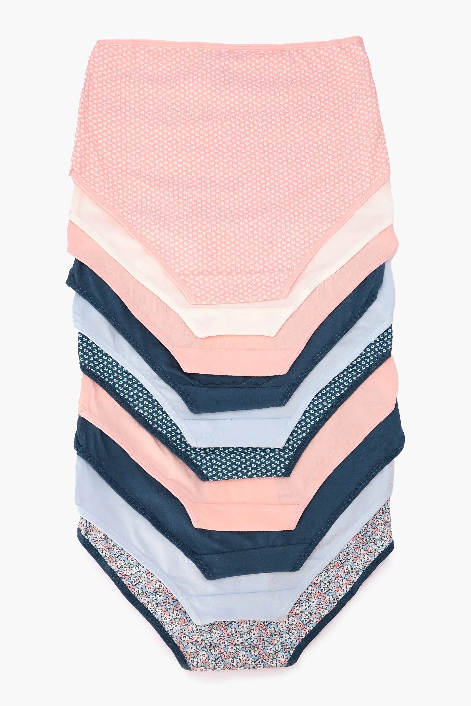 Pack of 10 Colored Full Brief Panties