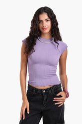 Seamless Ribbed Slim Fit Top