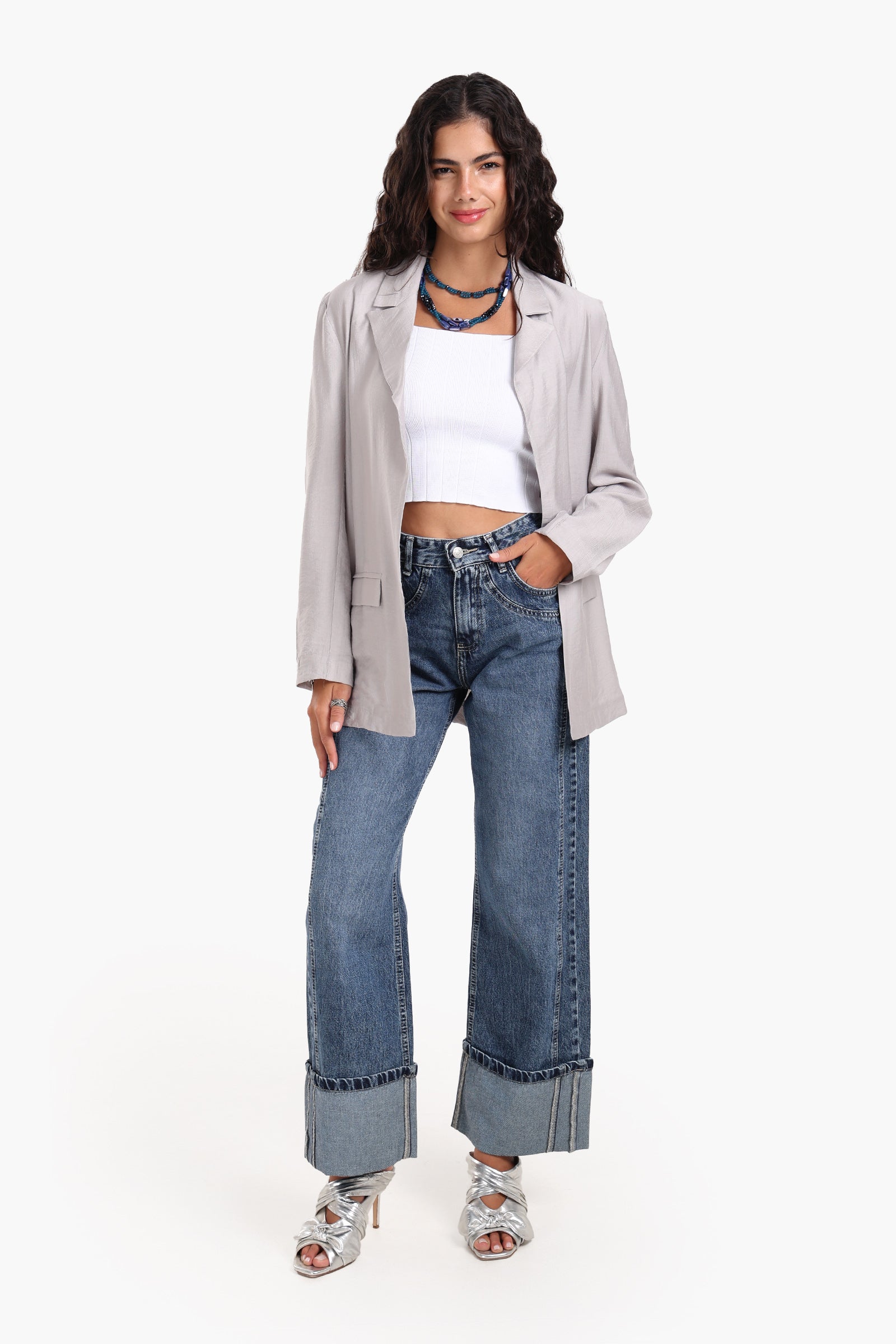 Oversized Notch Collar Blazer