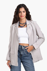 Oversized Notch Collar Blazer