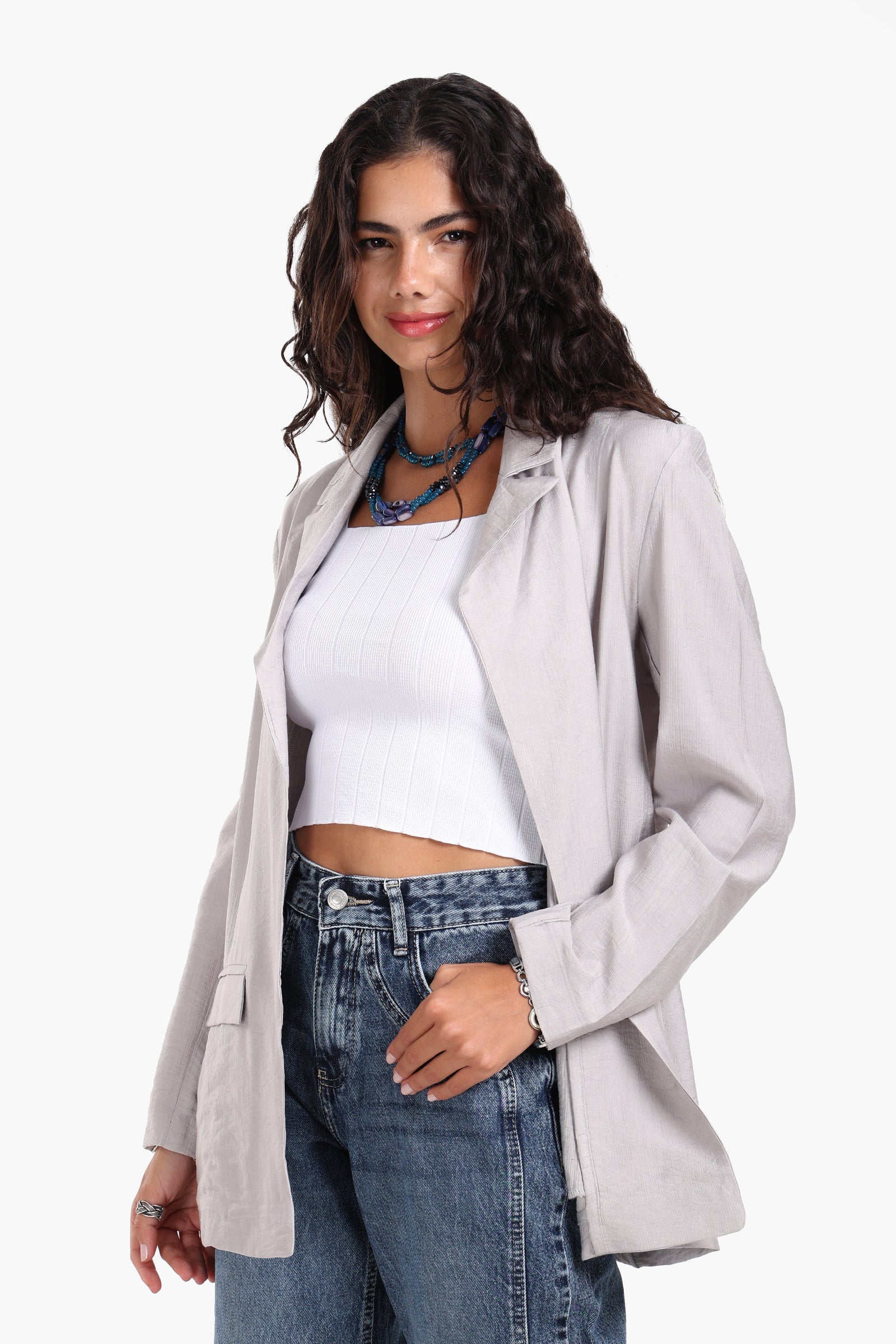 Oversized Notch Collar Blazer