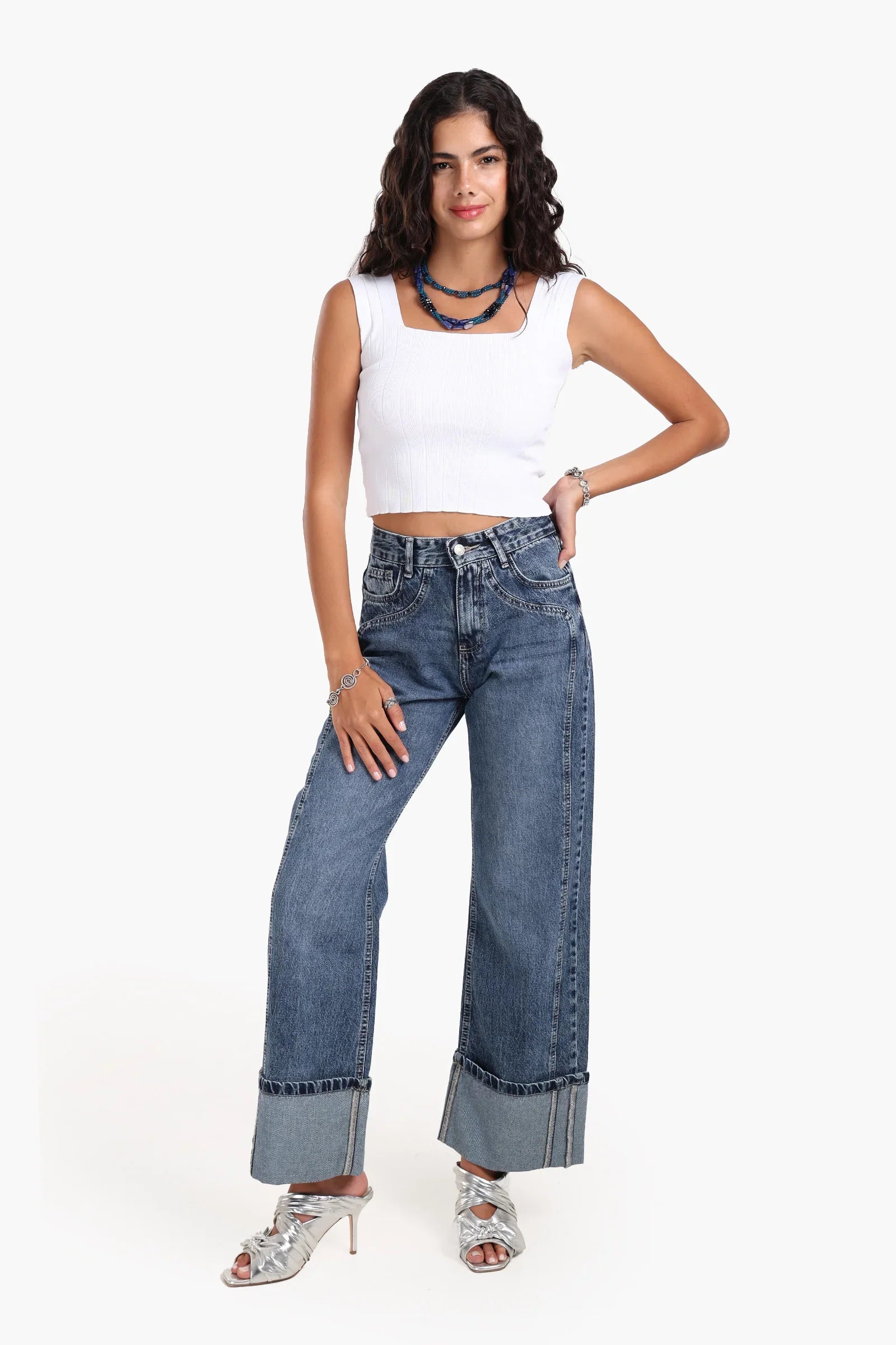 Folded Leg Jeans