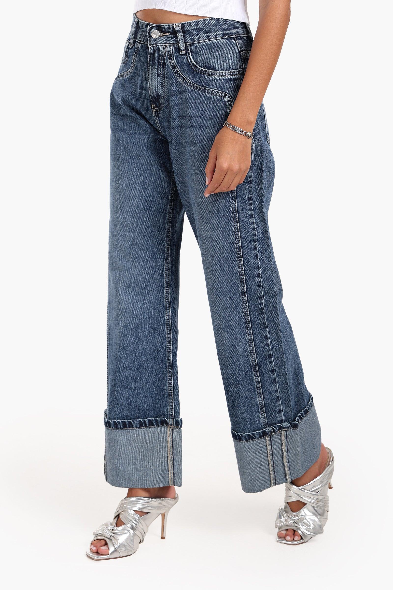 Folded Leg Jeans