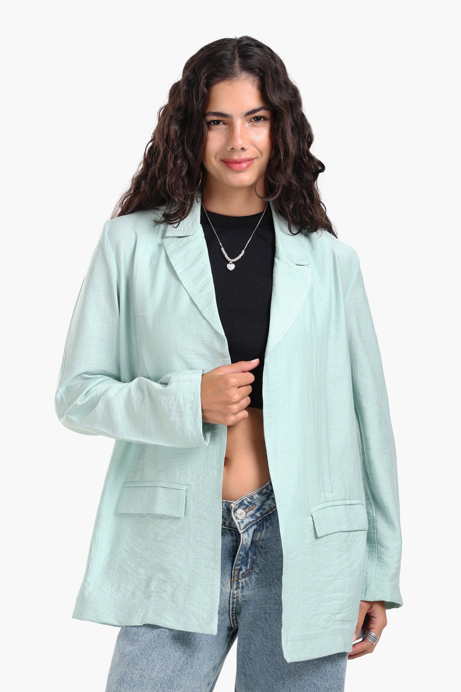 Oversized Notch Collar Blazer