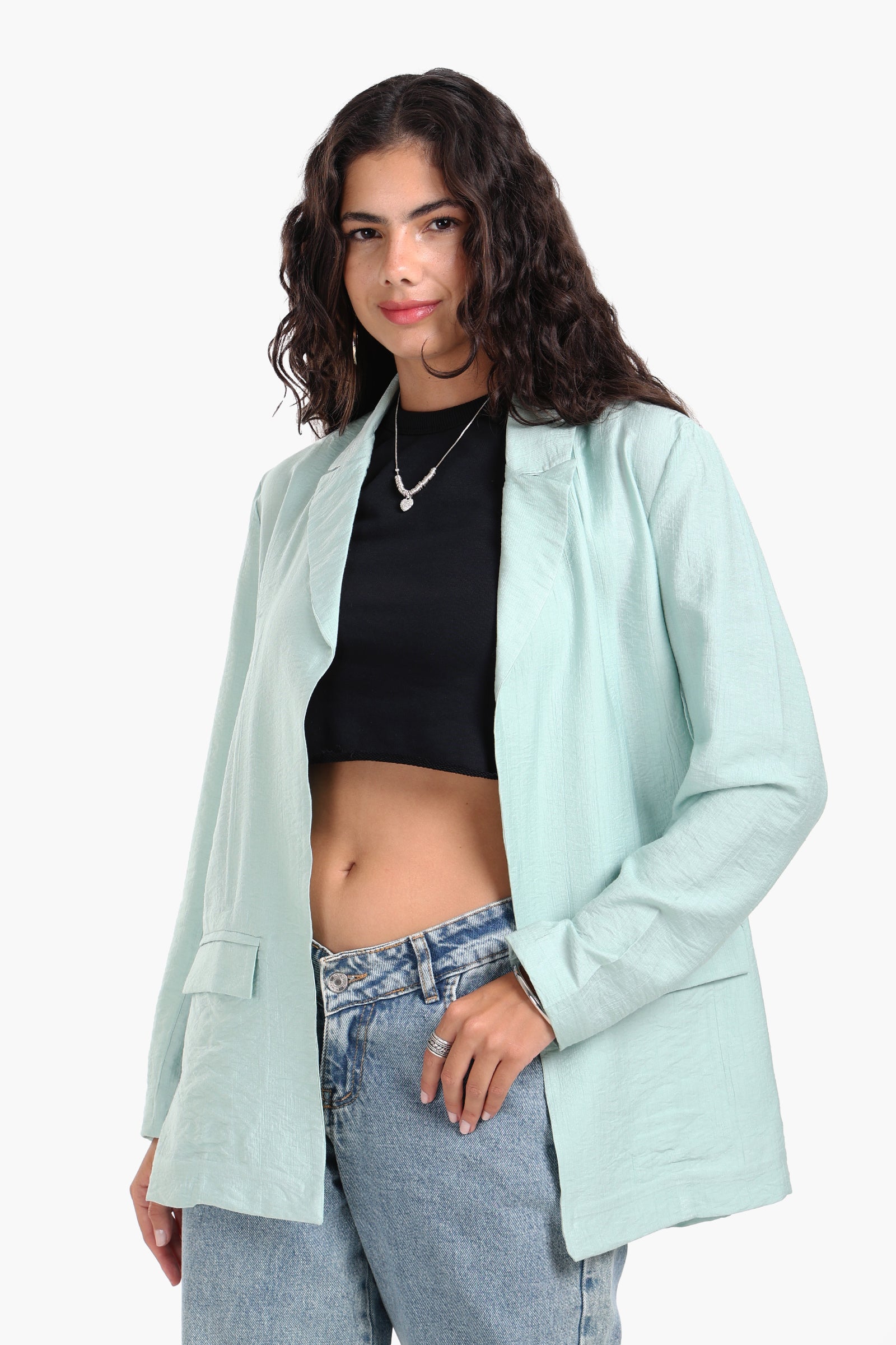 Oversized Notch Collar Blazer