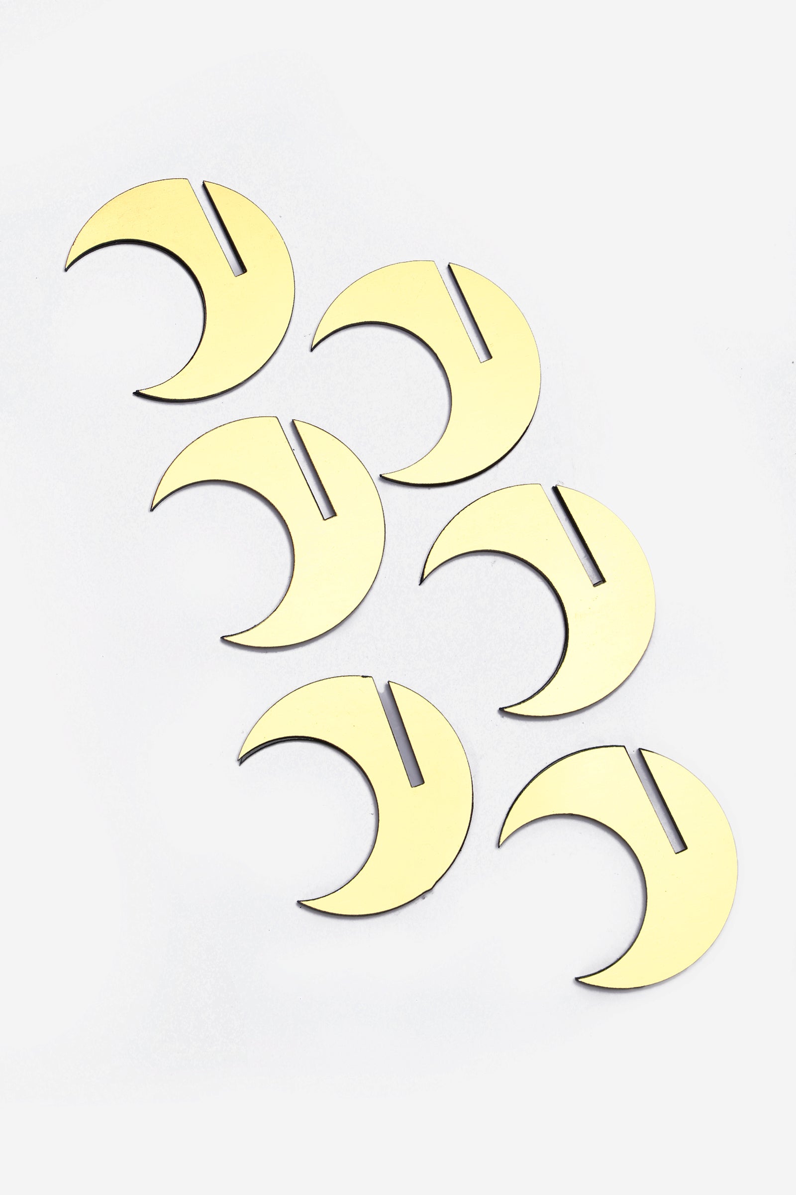 Gold Crescent Cup Markers (Set of 6)