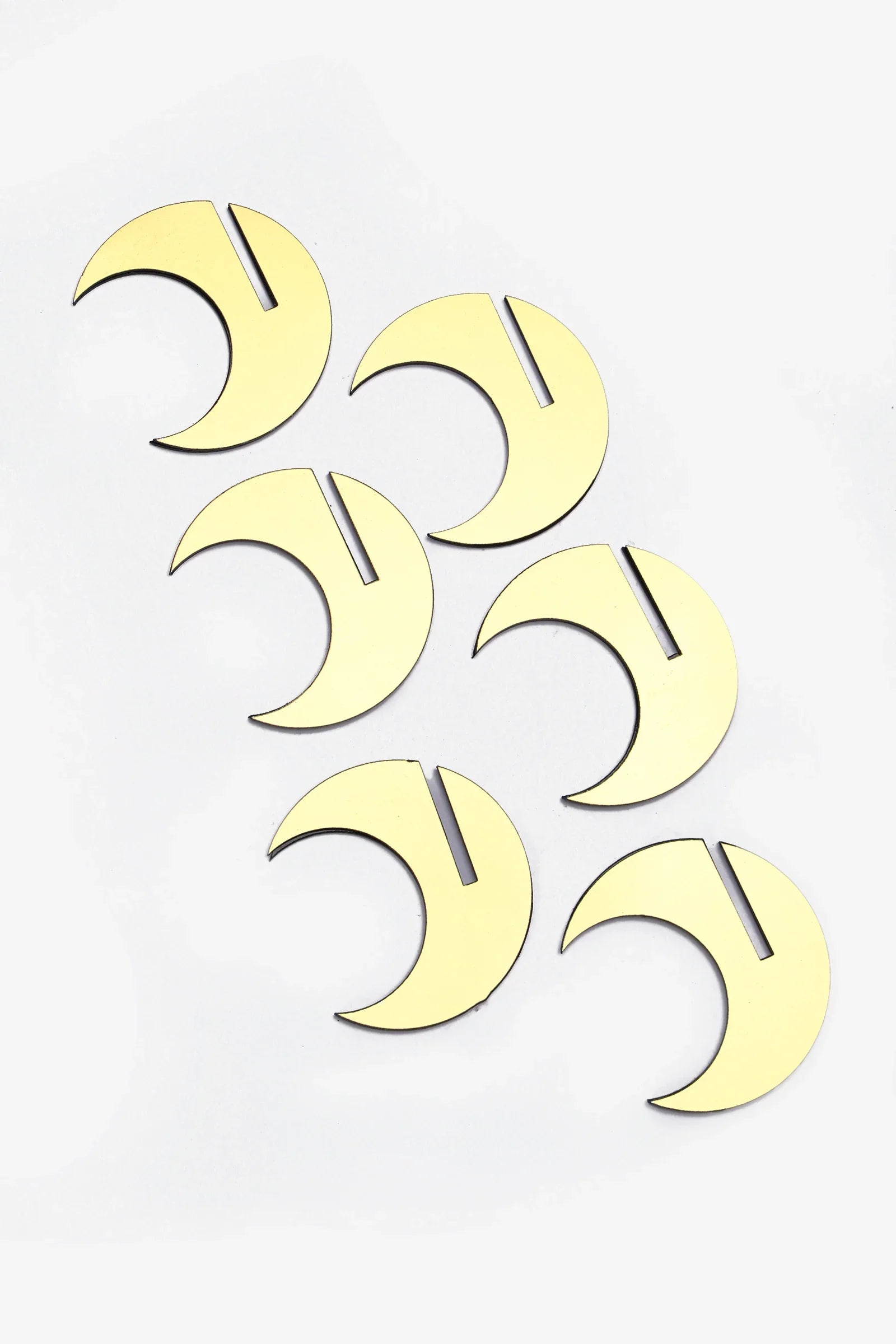 Gold Crescent Cup Markers (Set of 6)