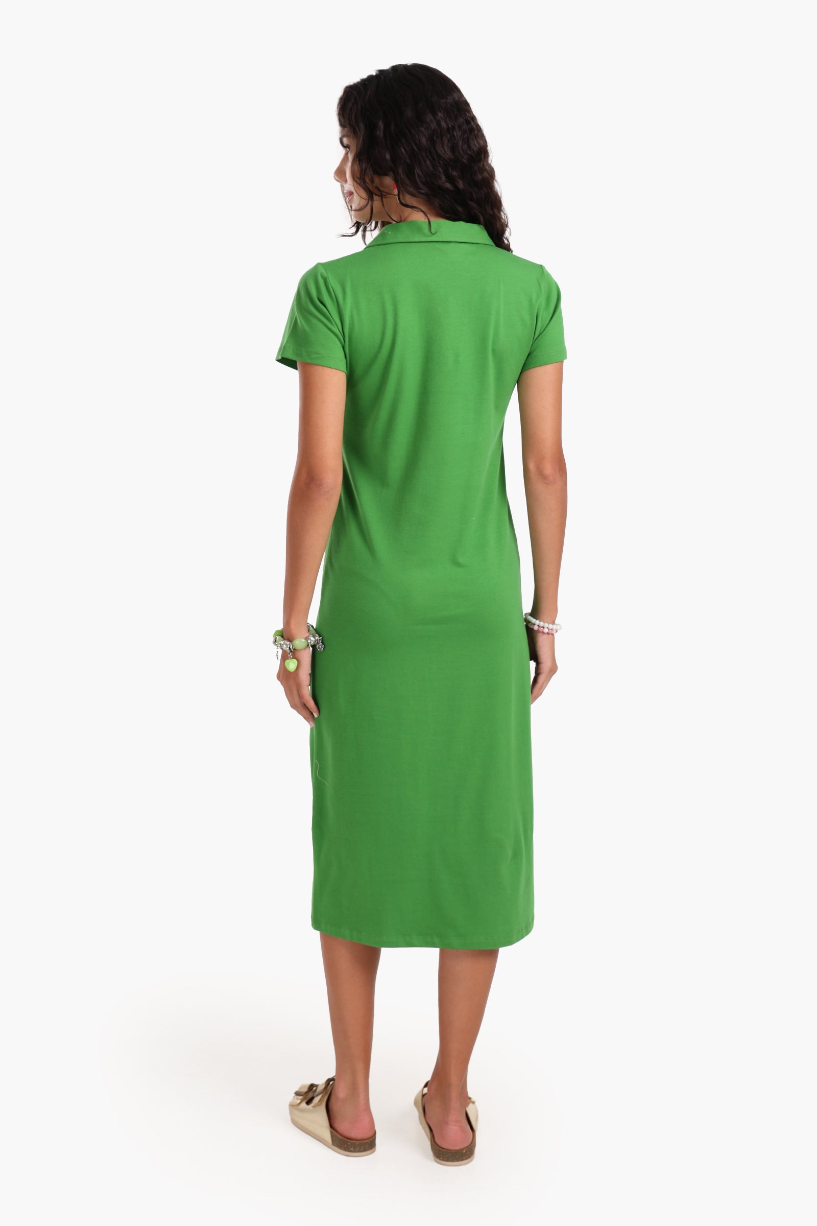 Polo Neck Midi Dress