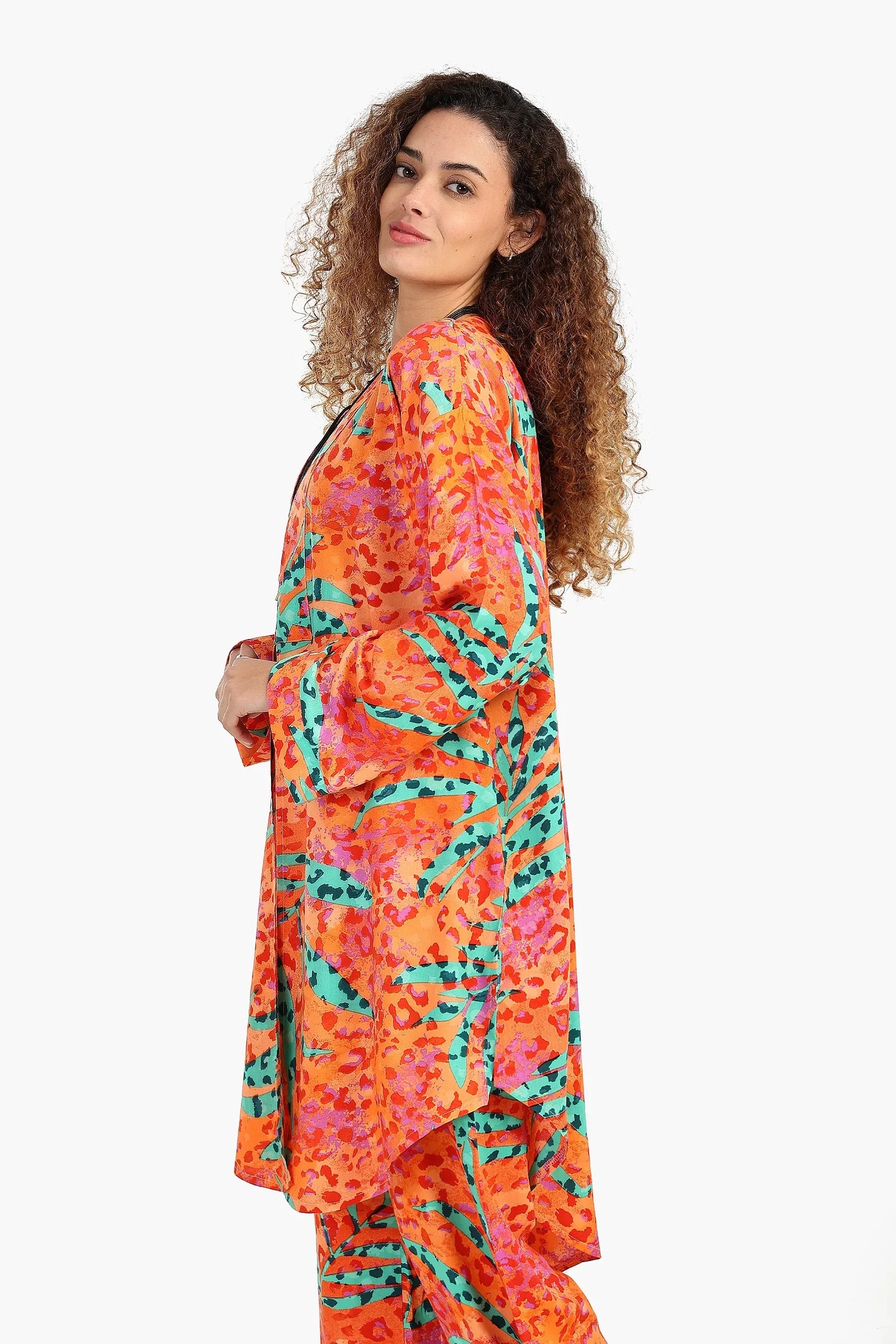 كارديجان مطبوع بفتحتين بجانبيتين