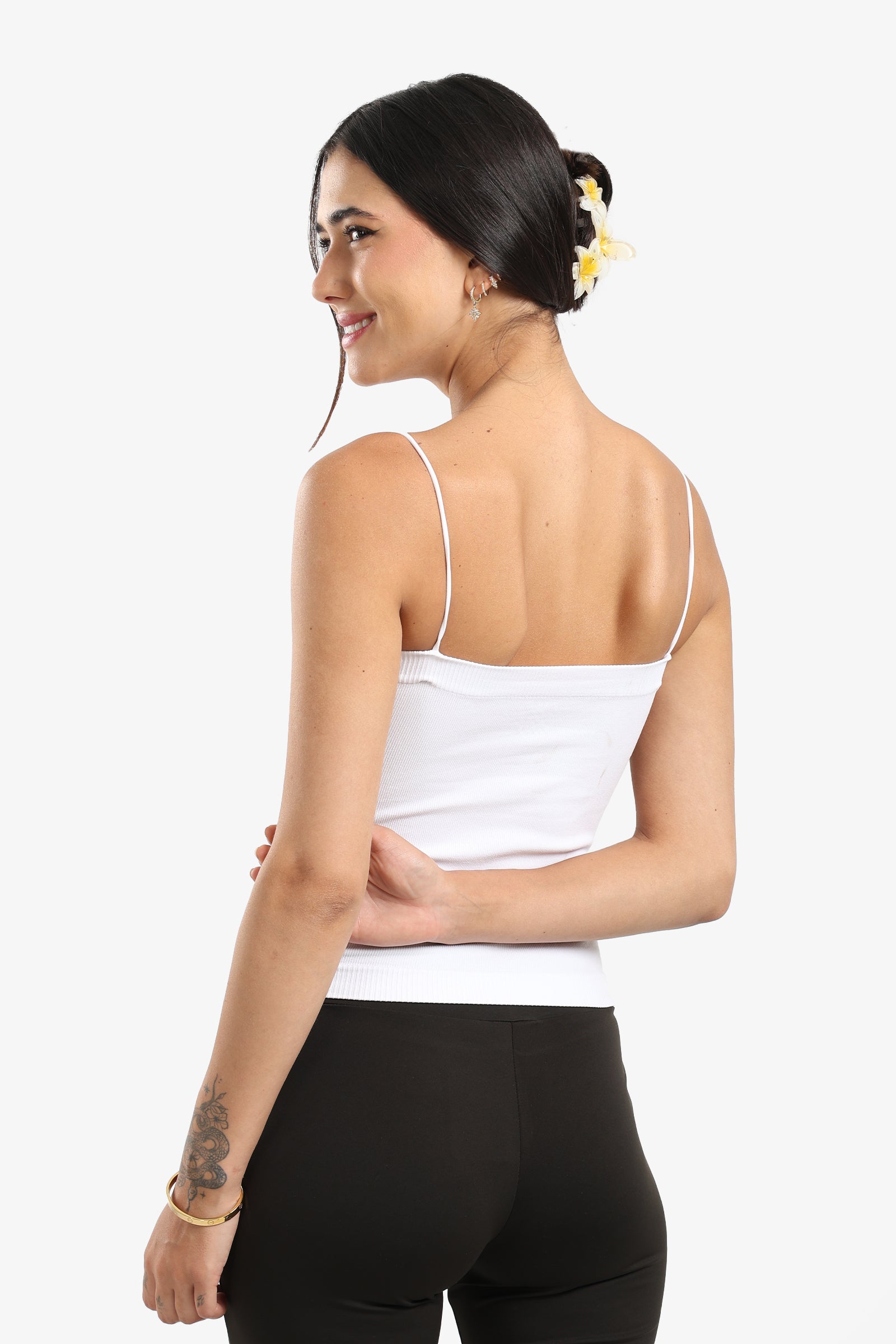 Ribbed Square Neck Top