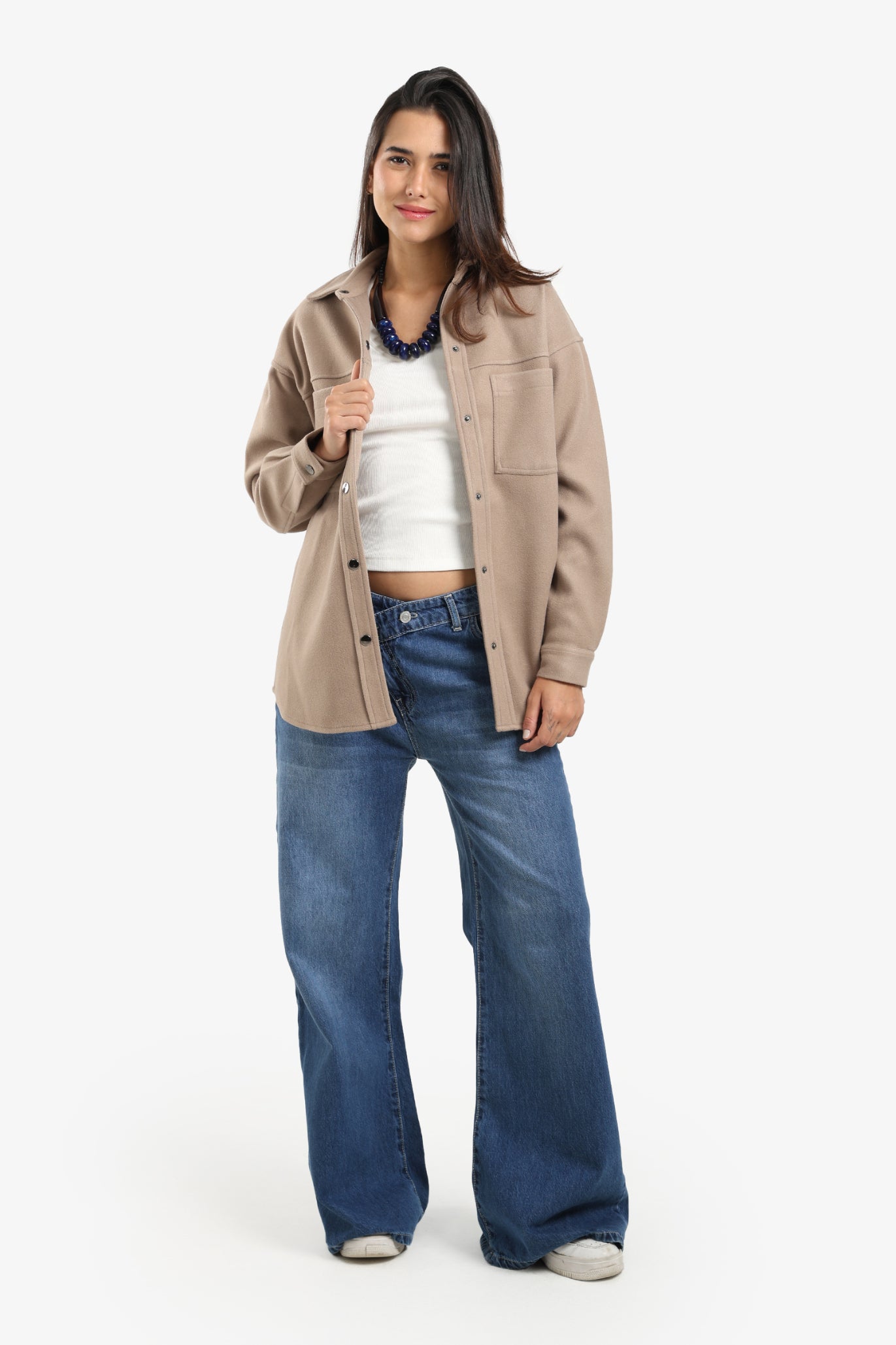 Button-Down Fleece Overshirt