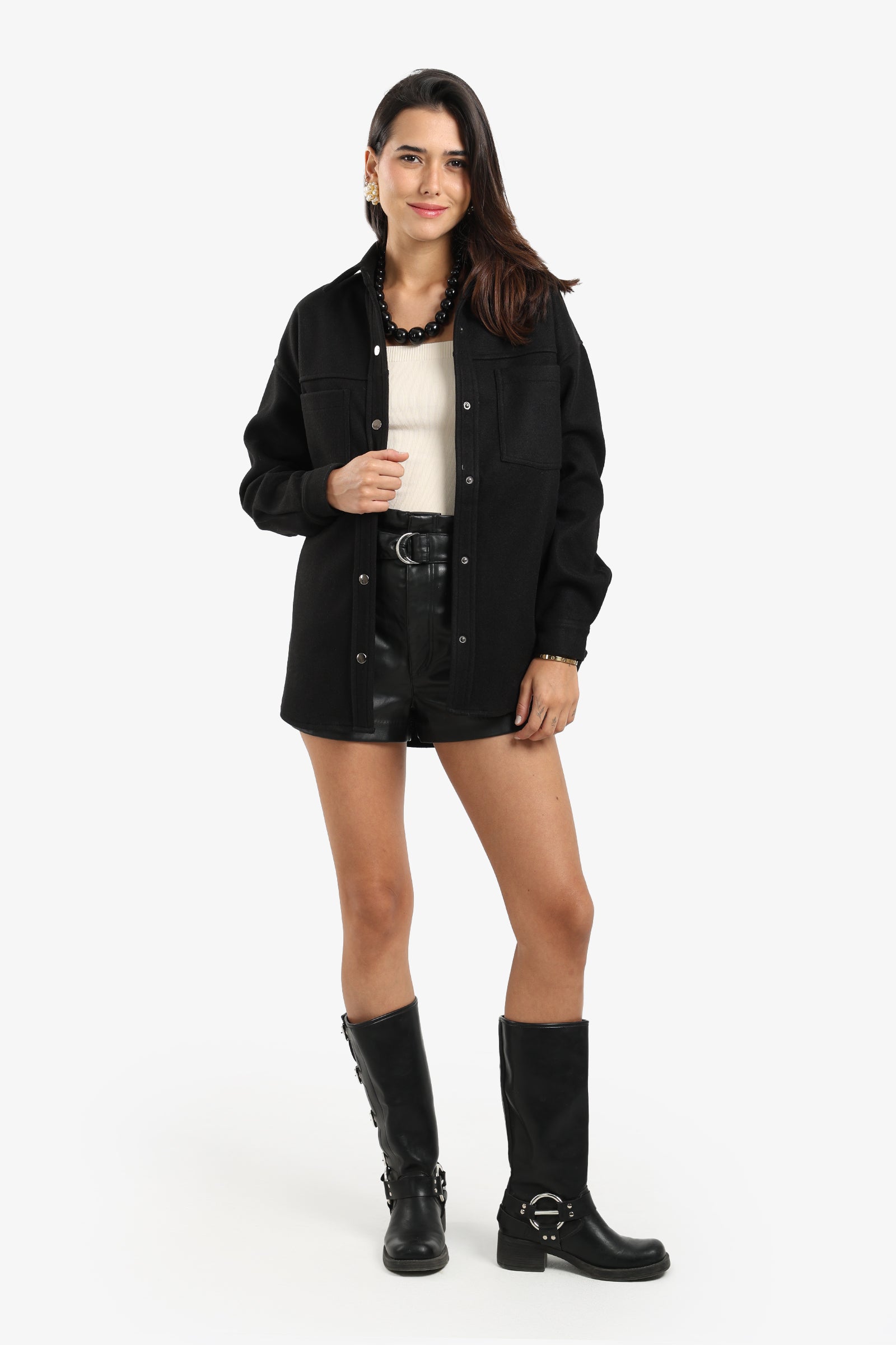 Button-Down Fleece Overshirt