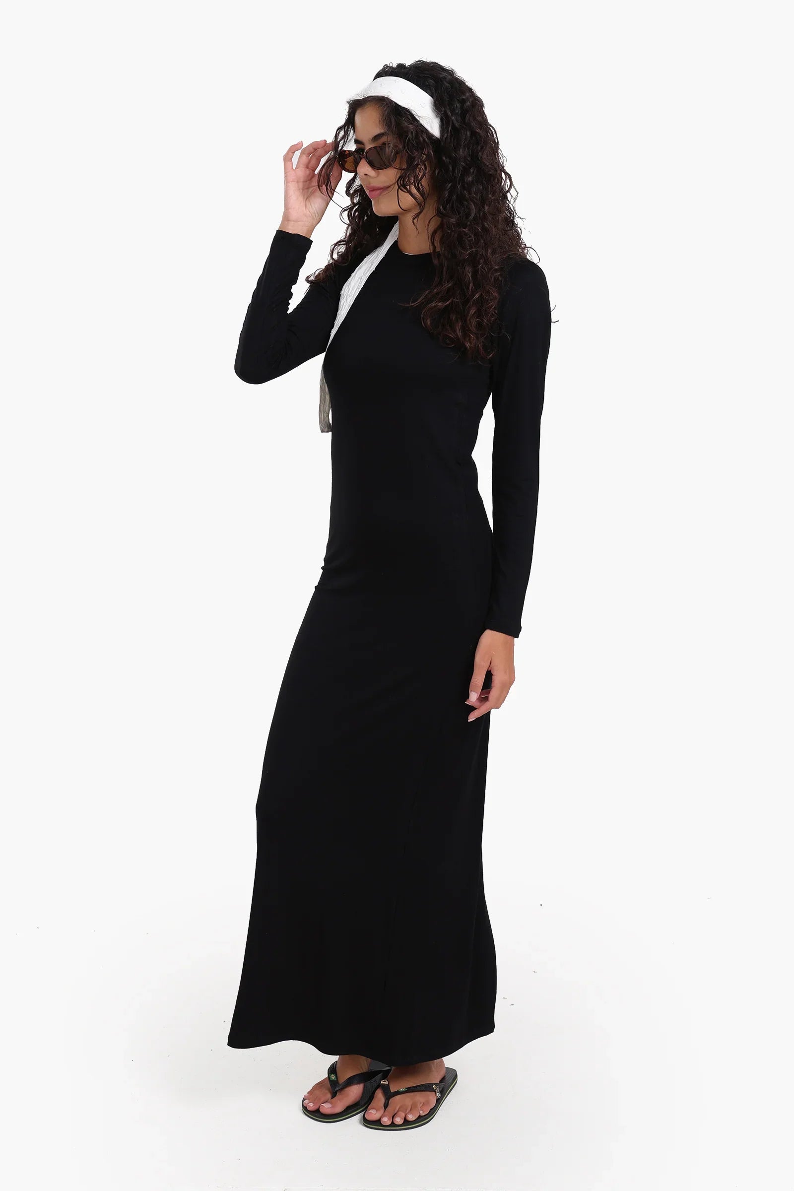 Slim Dress with Back Slit