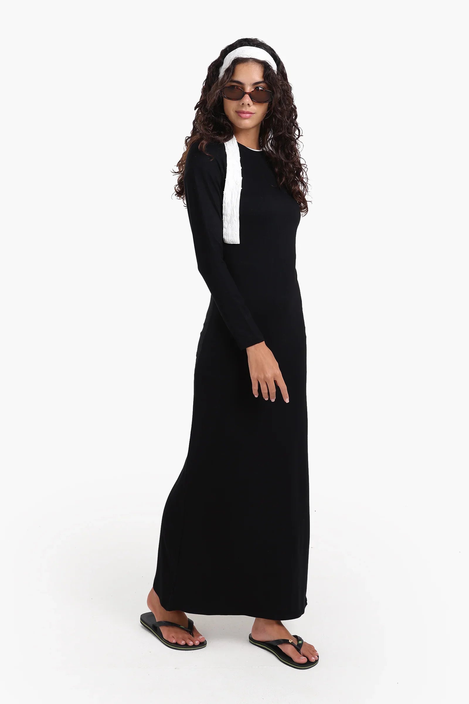 Slim Dress with Back Slit