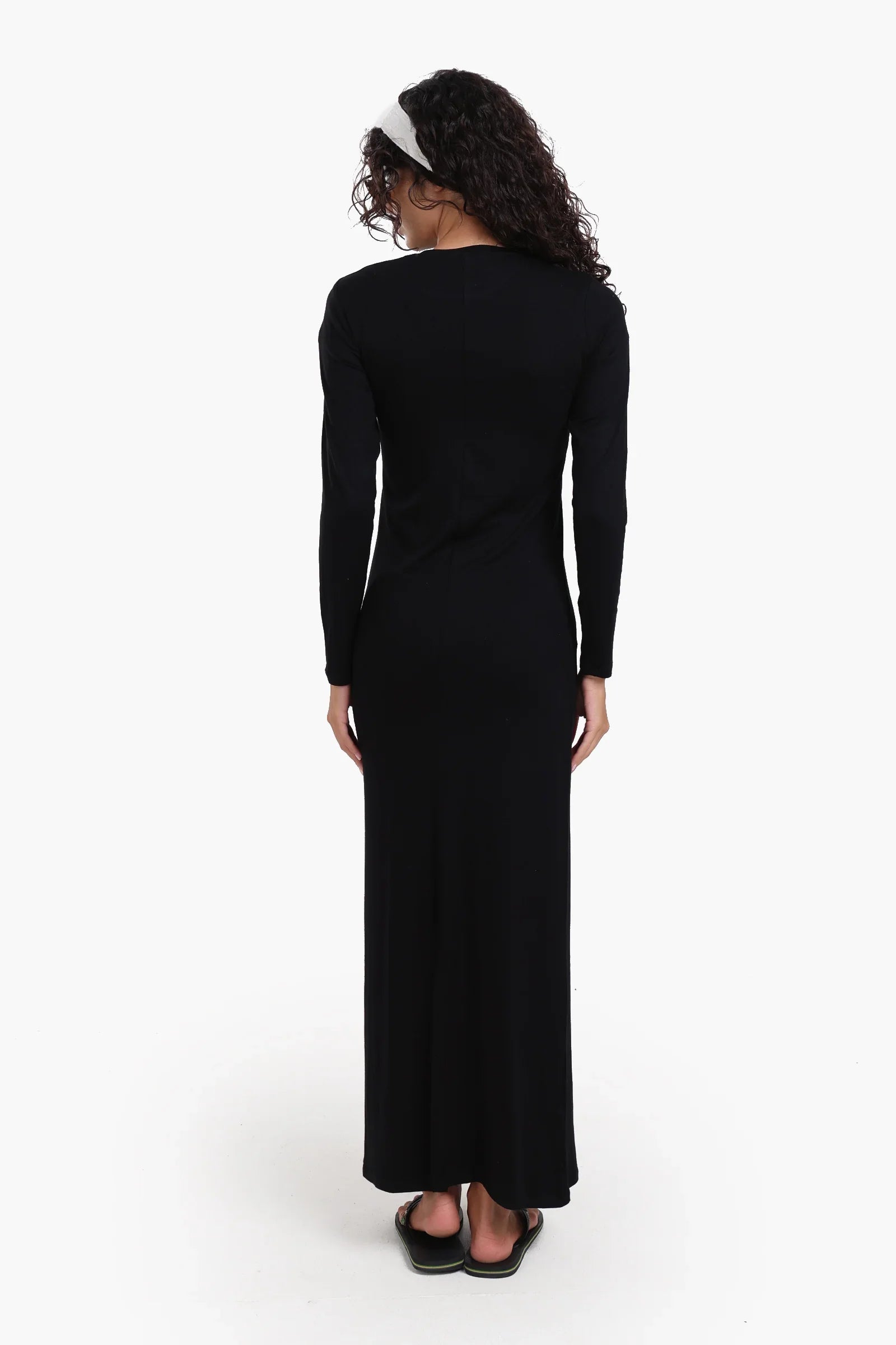 Slim Dress with Back Slit