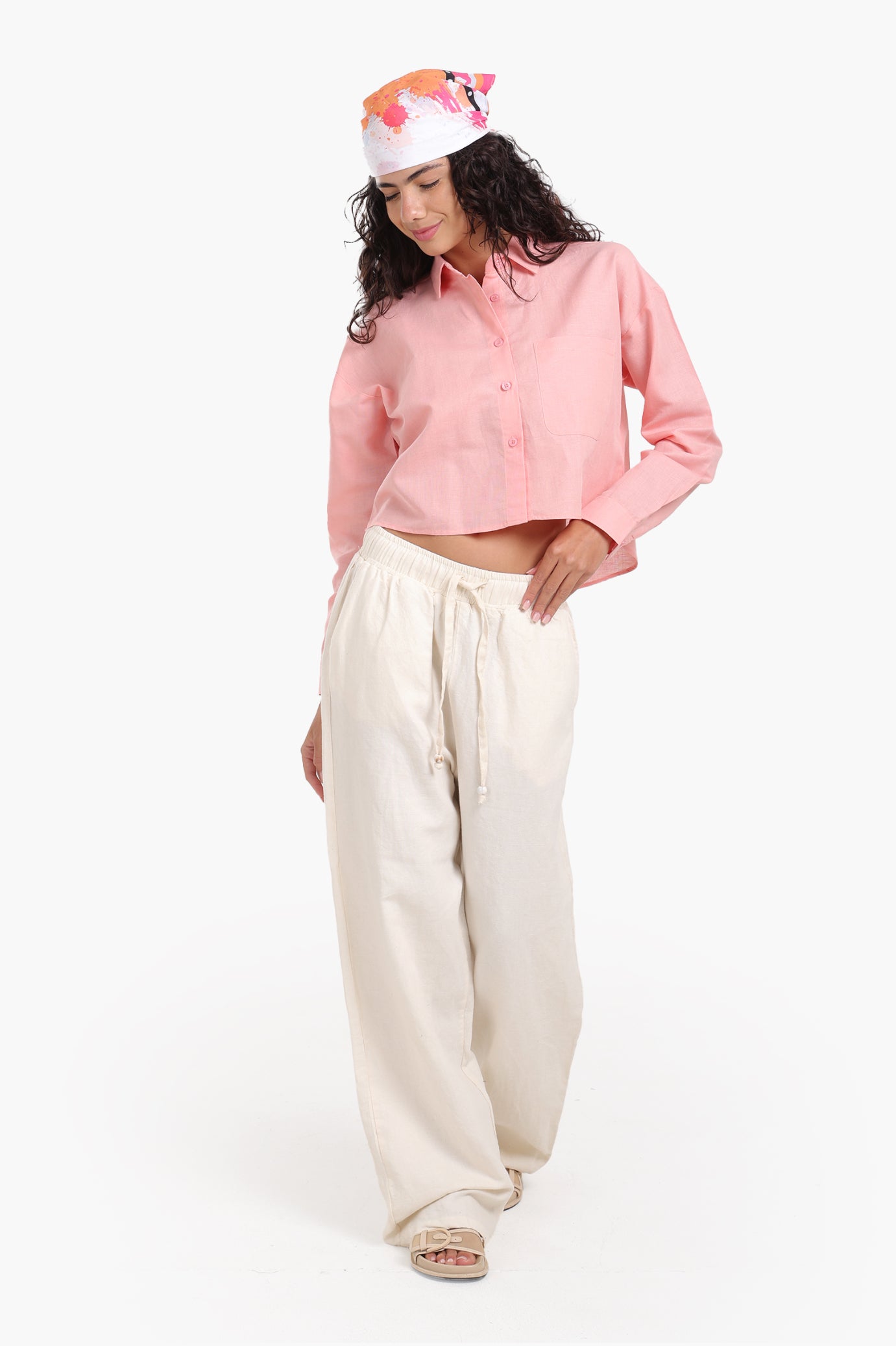 Long Sleeves Cropped Shirt