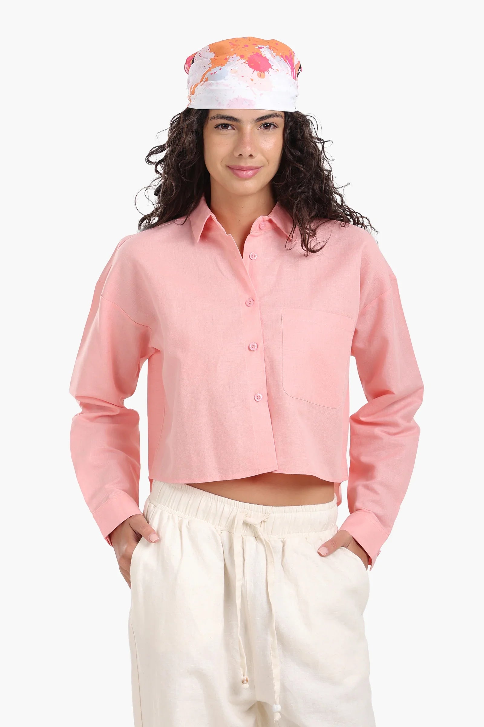 Long Sleeves Cropped Shirt