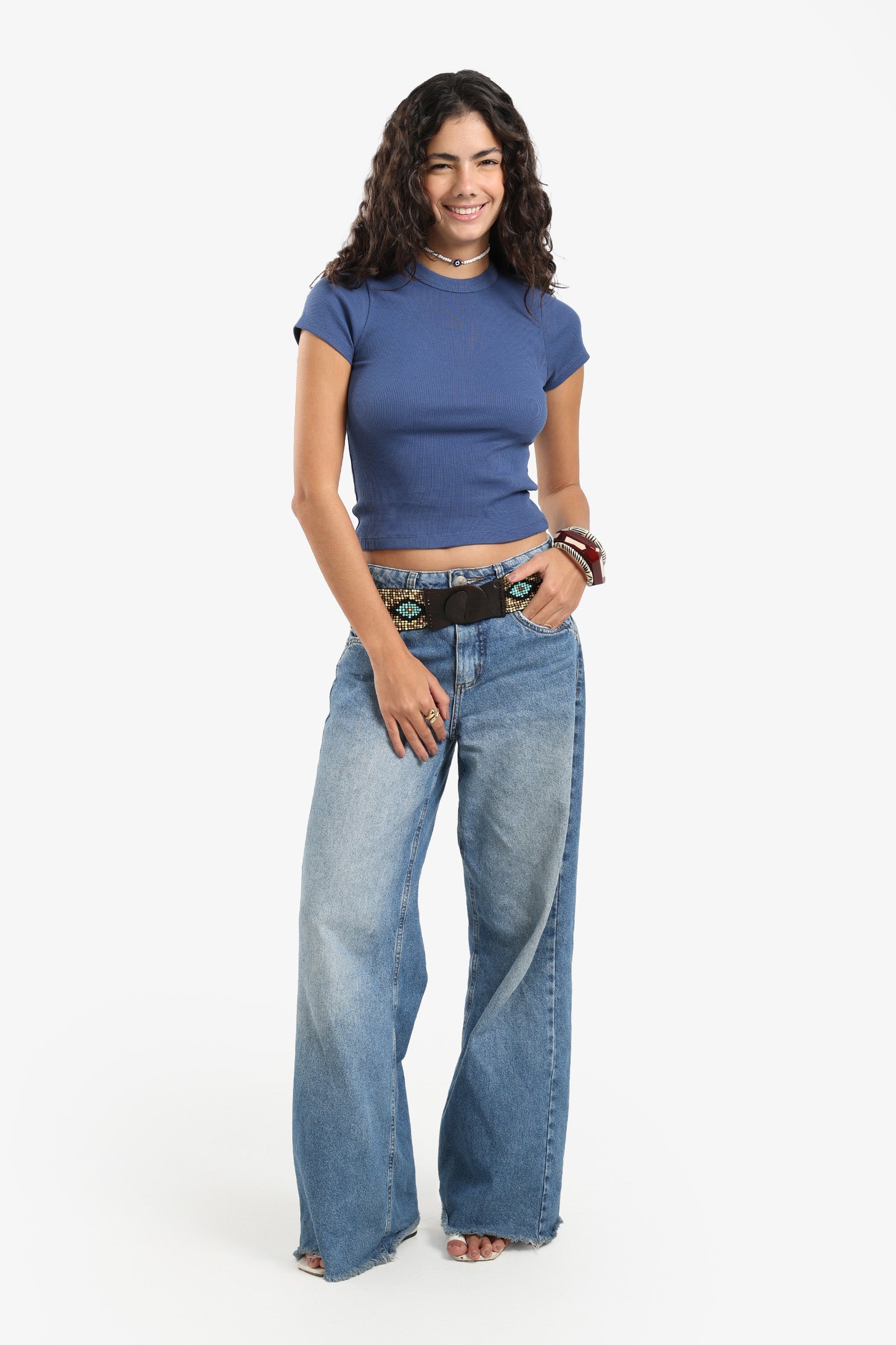 Ribbed Round Neck Top