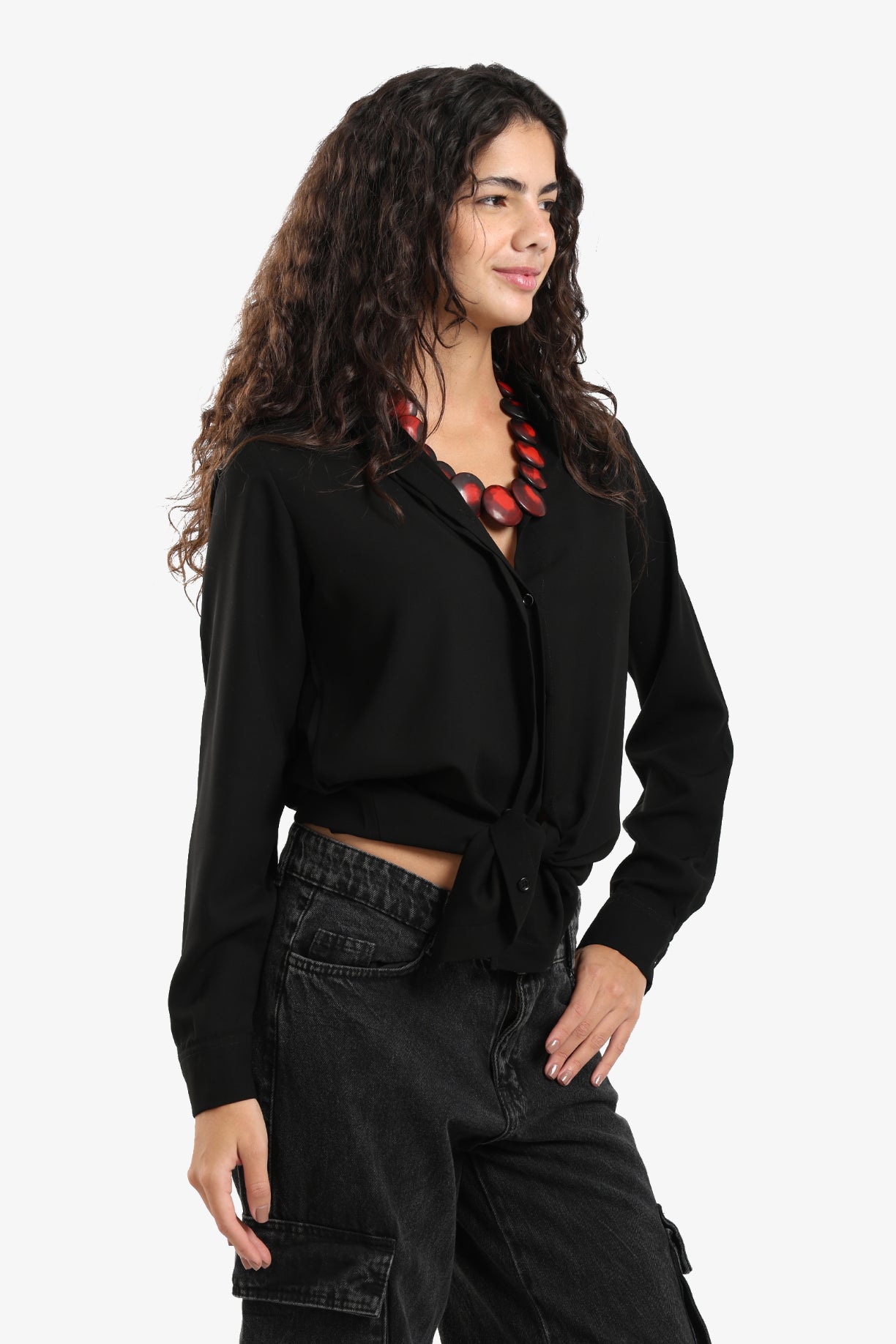 قميص عملي بقصة مريحة