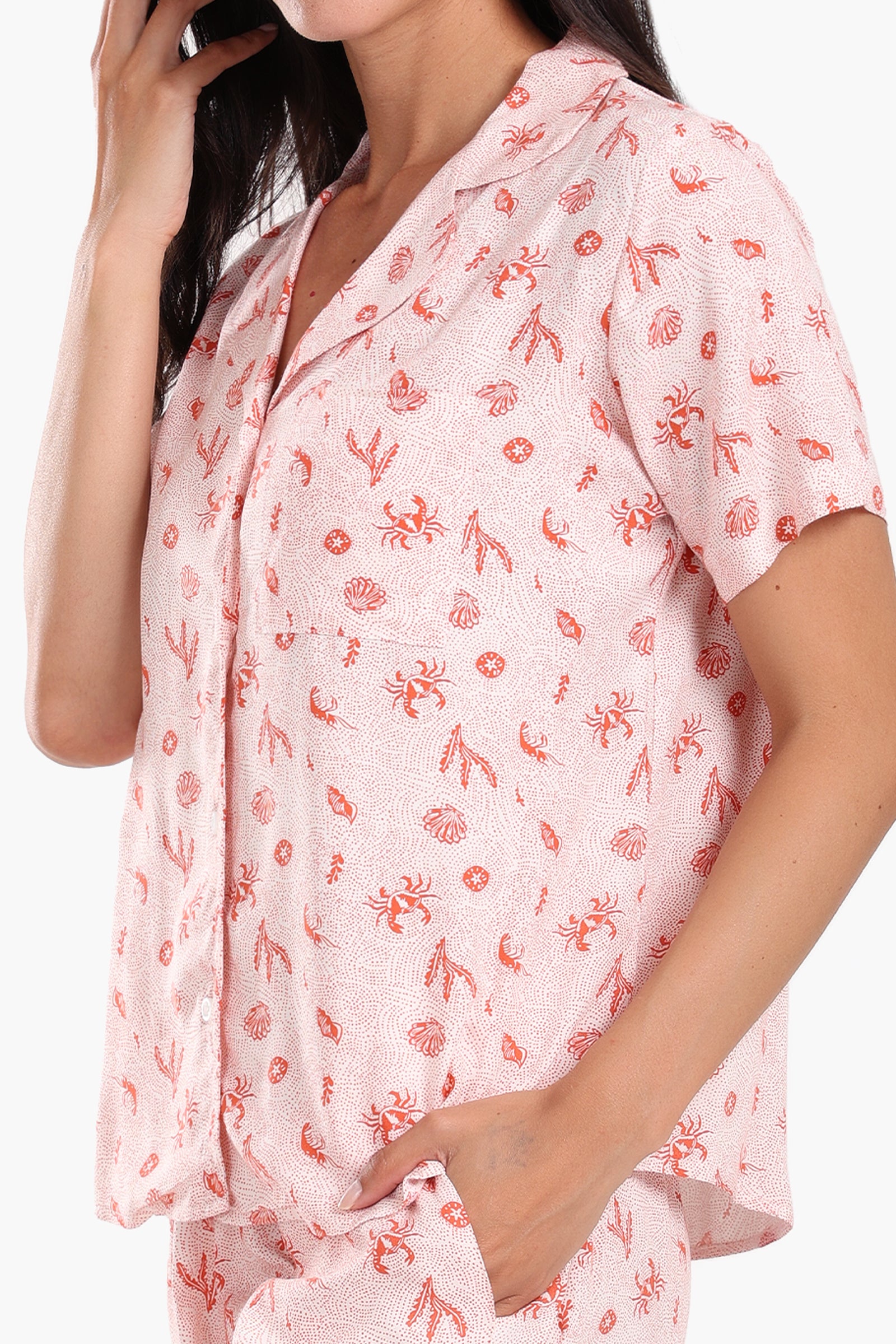 Crab & Shells Viscose Pyjama Set