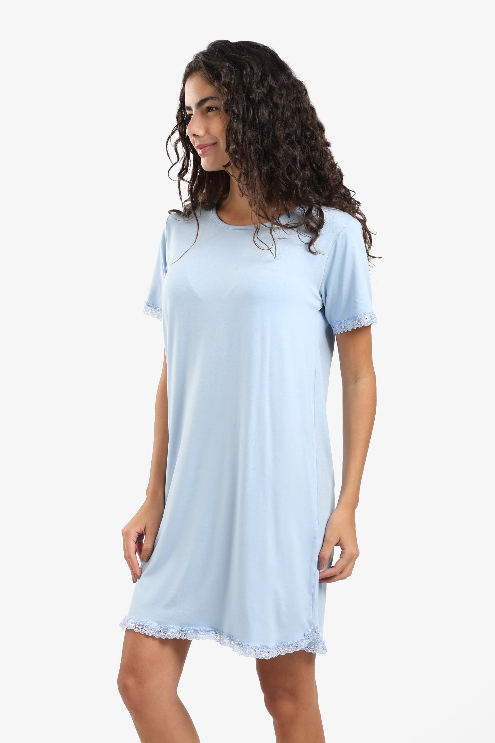 Lightweight Nightgown with Lace