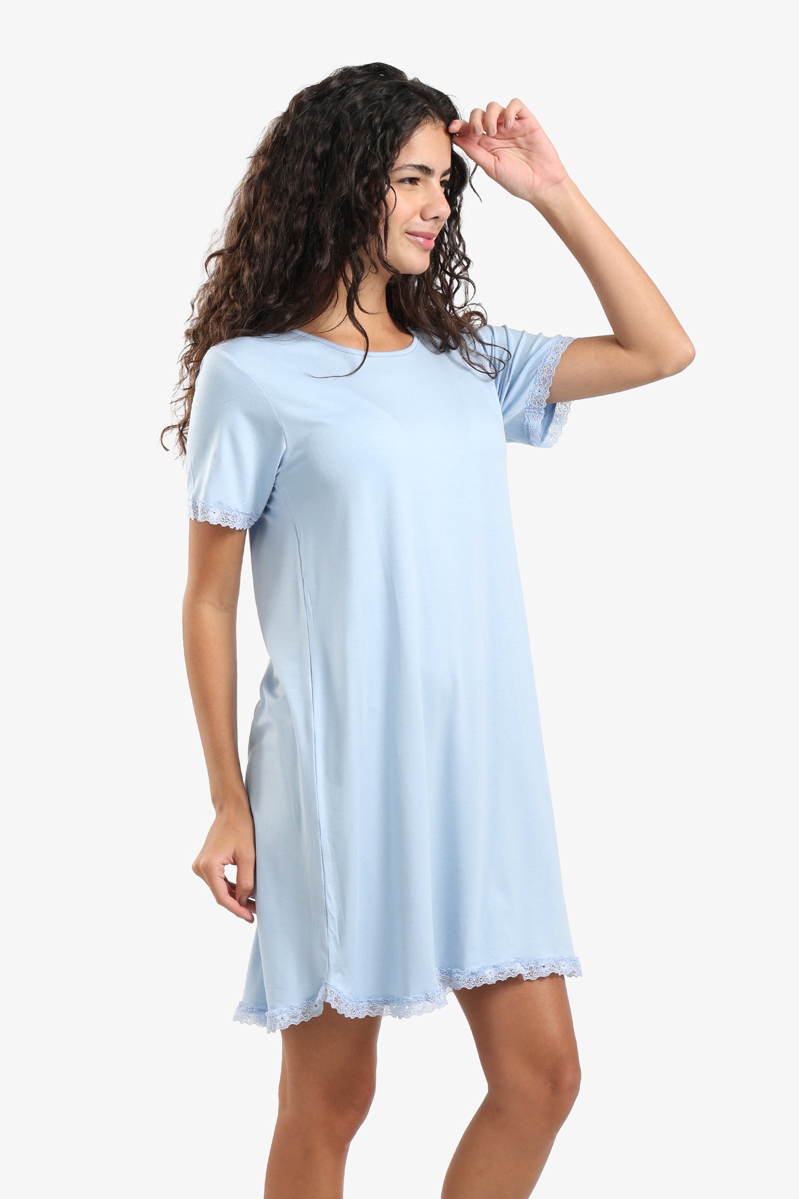 Lightweight Nightgown with Lace