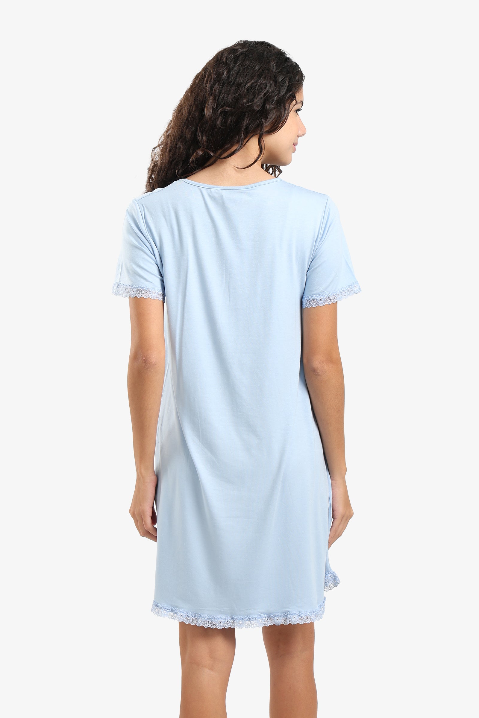 Lightweight Nightgown with Lace