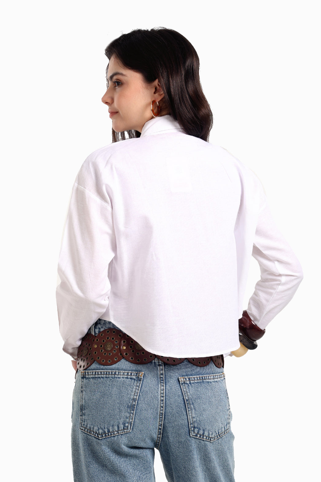 Long Sleeves Cropped Shirt