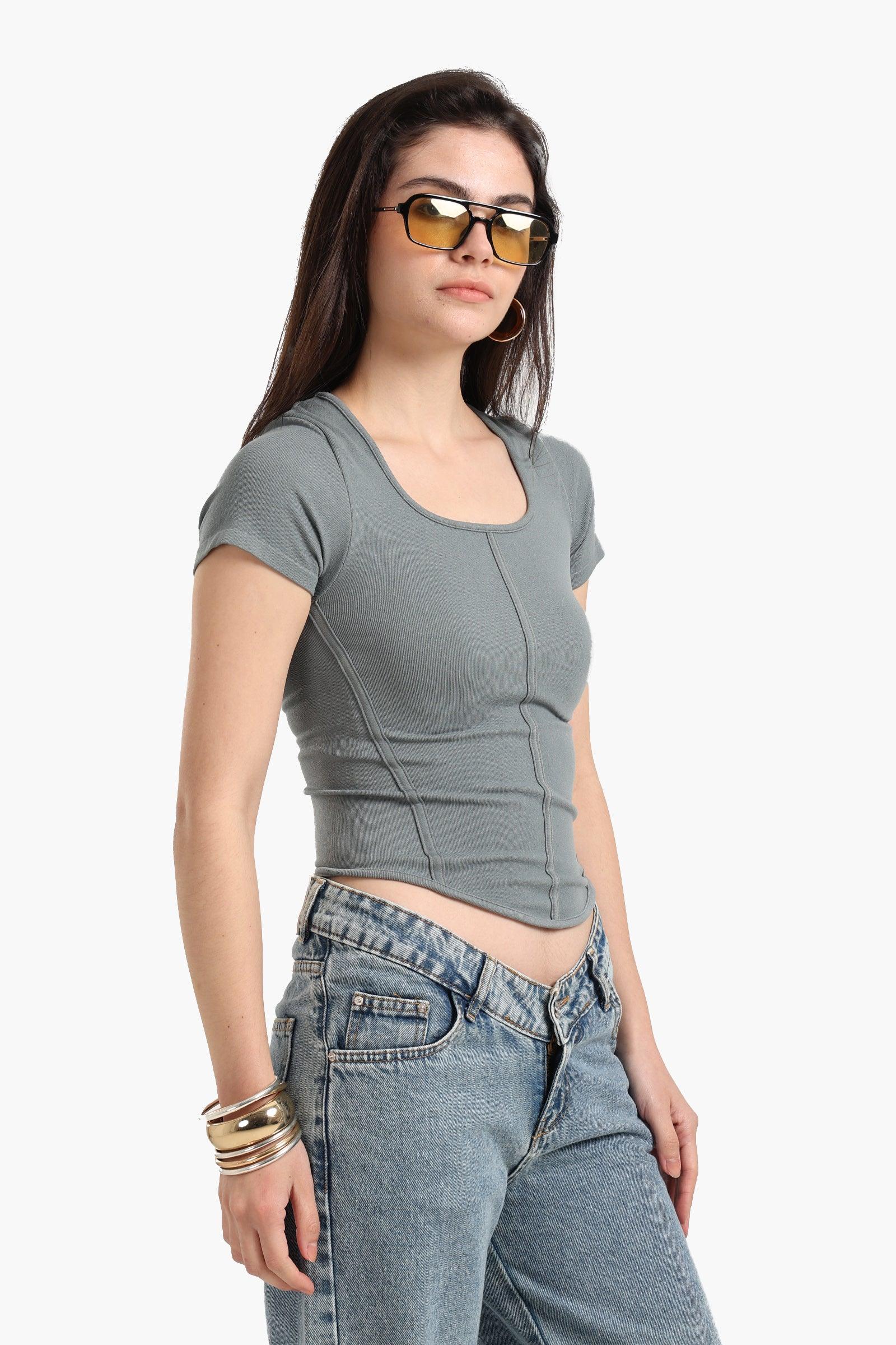 Ribbed Corset Top