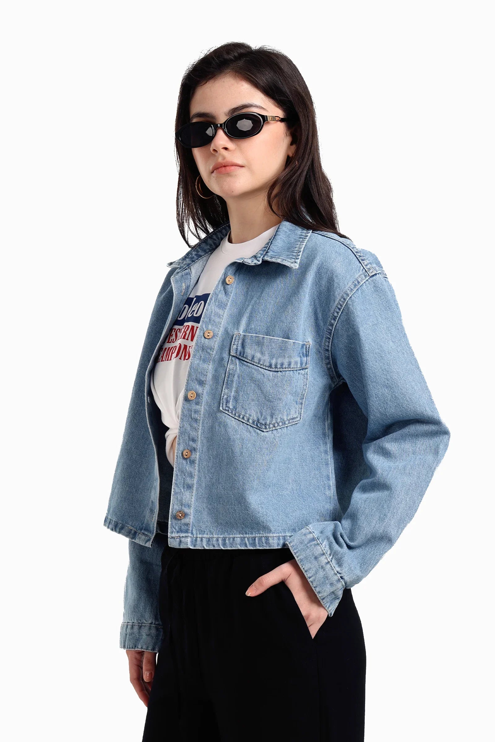 Classic Cropped Denim Jacket