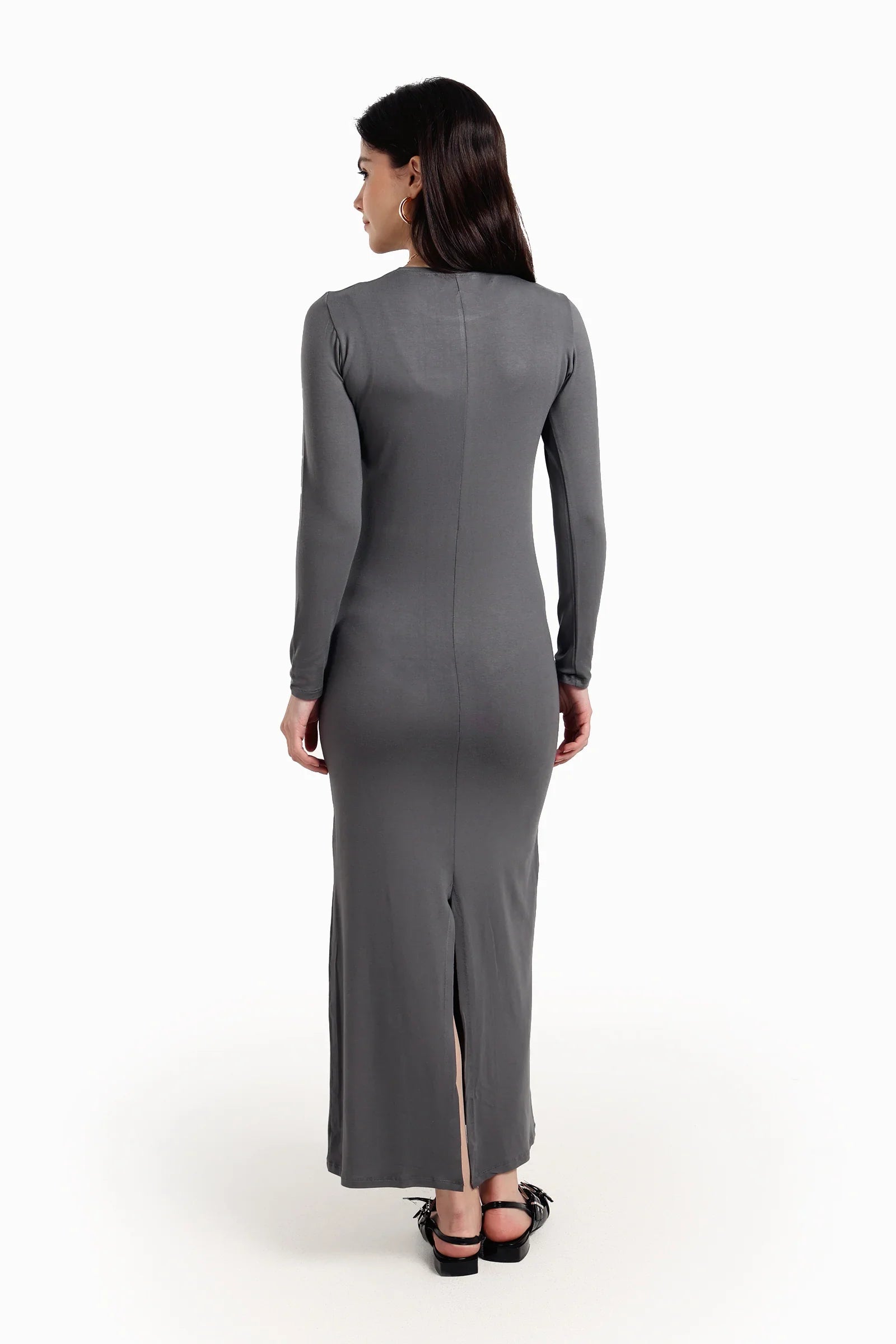 Slim Dress with Back Slit