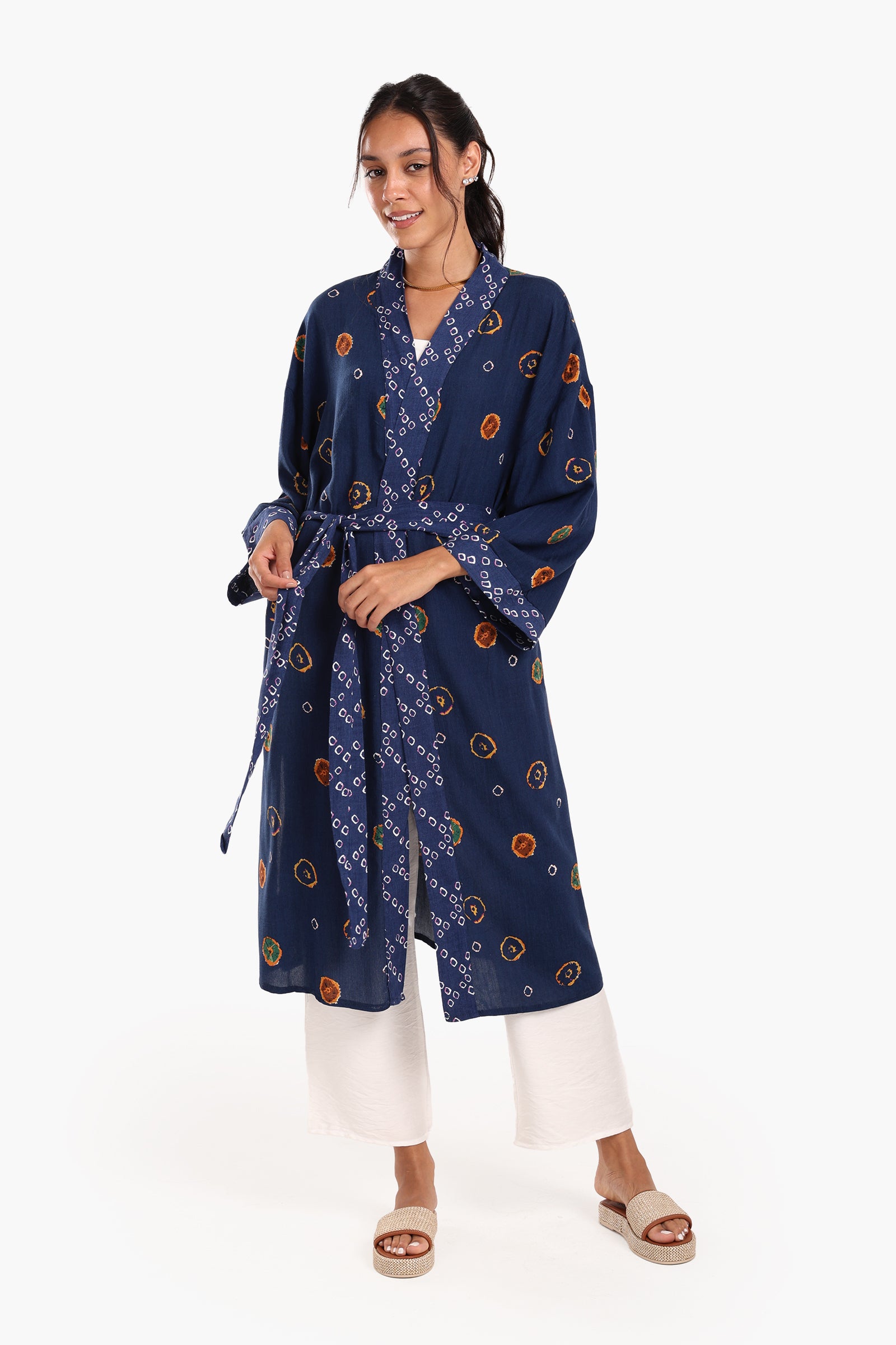Casual Printed Cotton Cardigan
