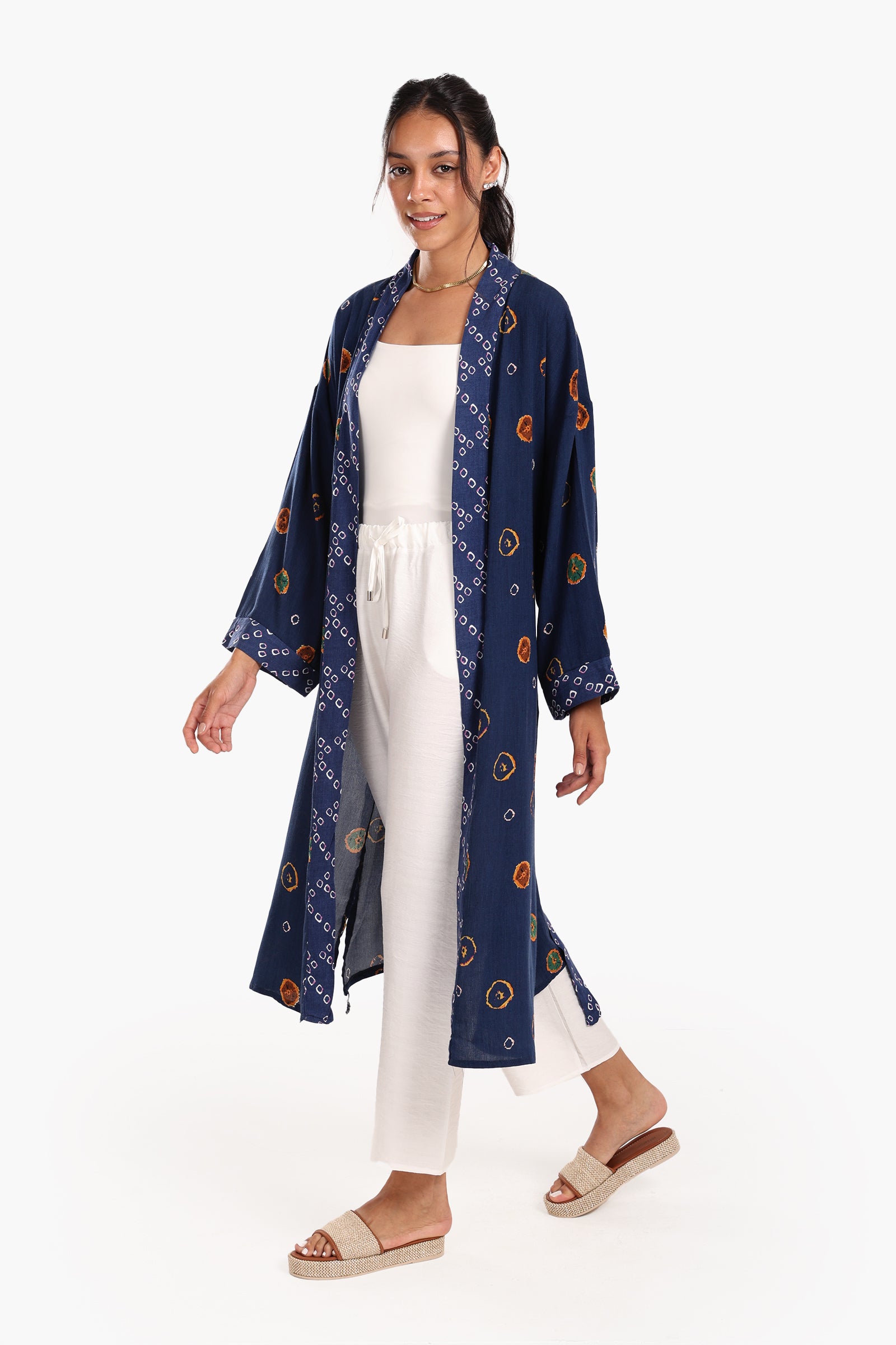 Casual Printed Cotton Cardigan