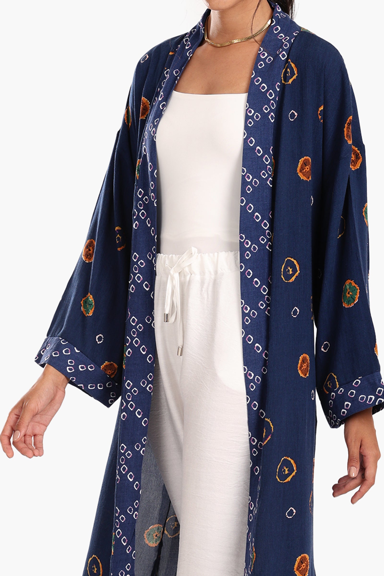 Casual Printed Cotton Cardigan