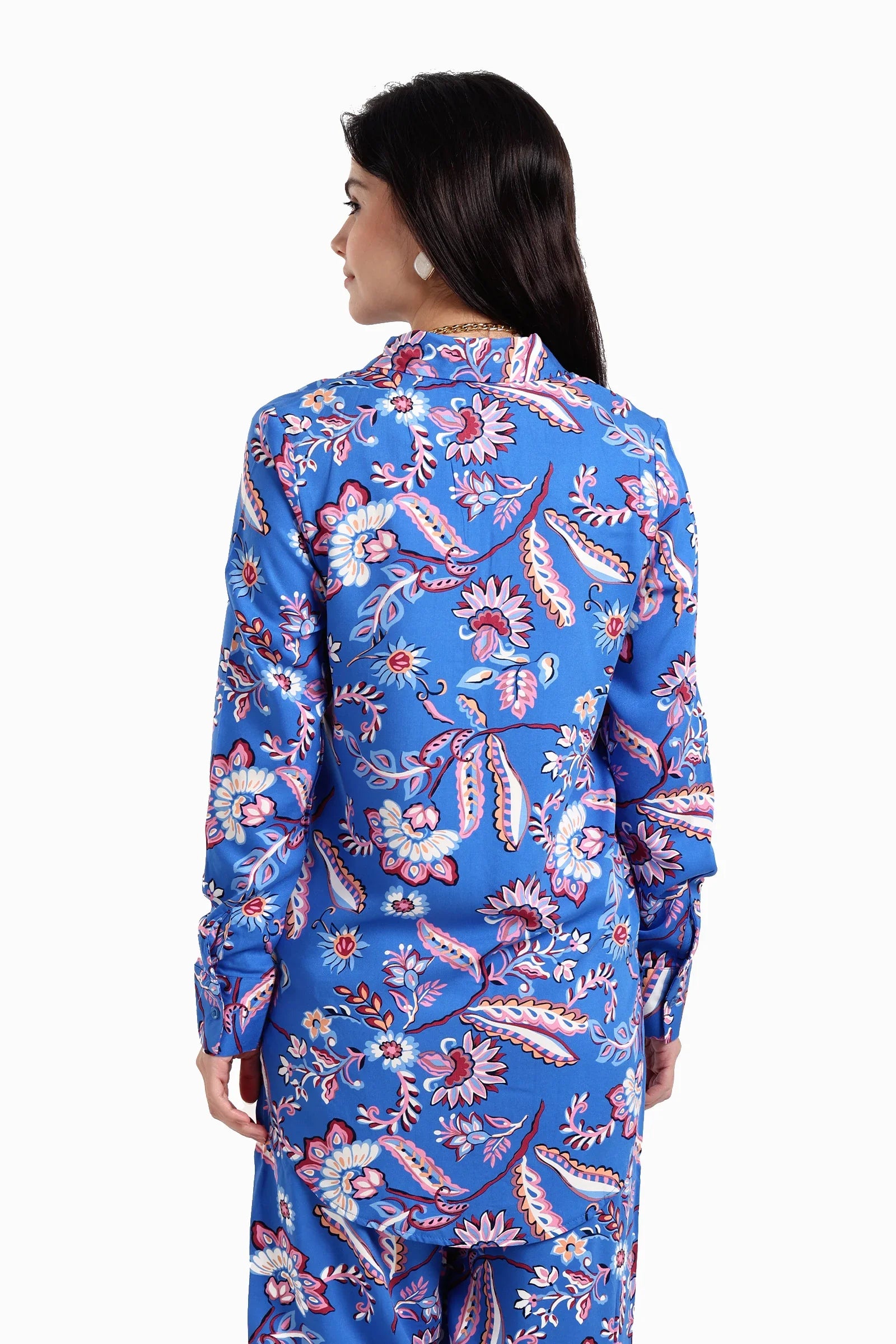 قميص قطن مطبوع بكم