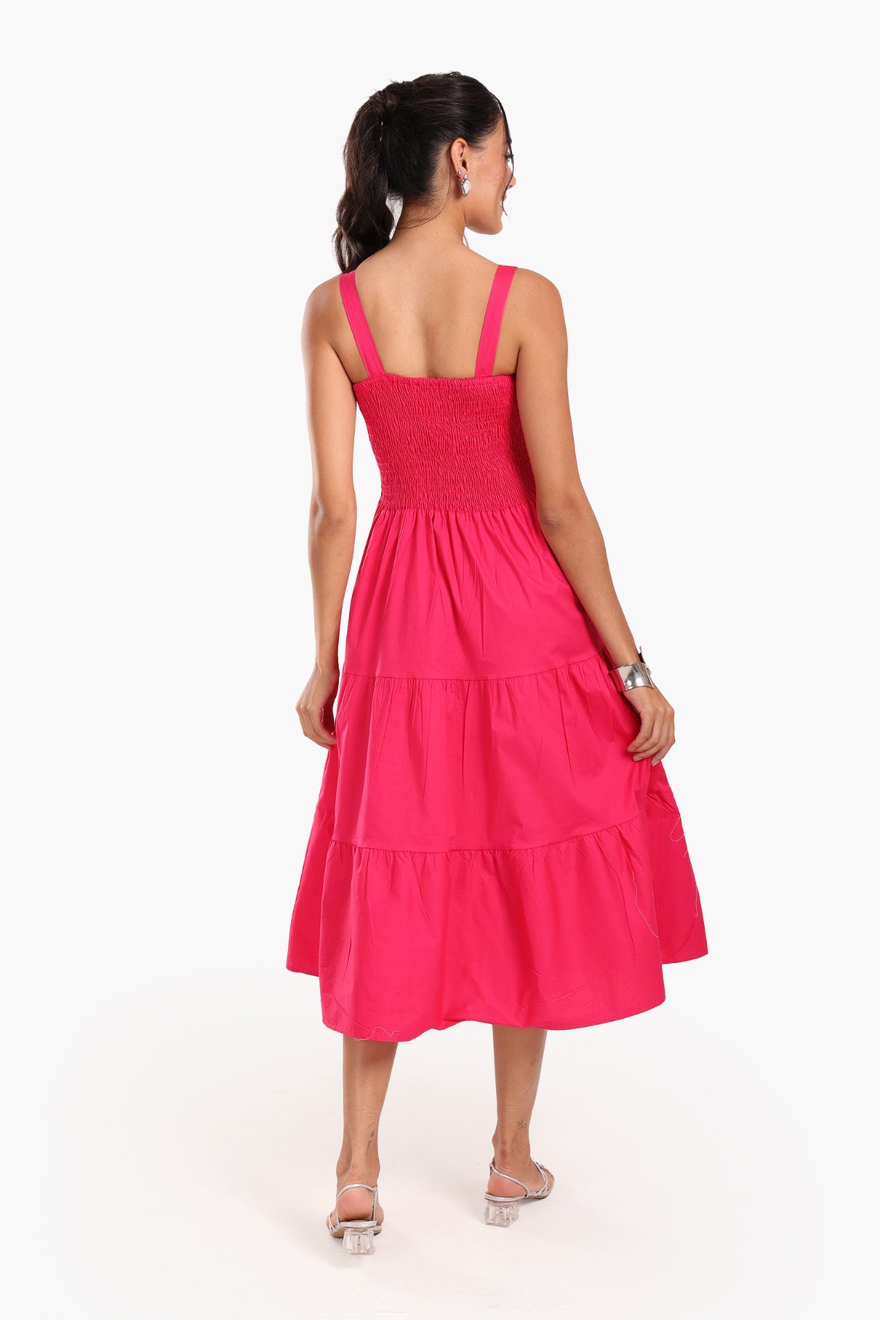 Sleeveless Tiered Midi Dress