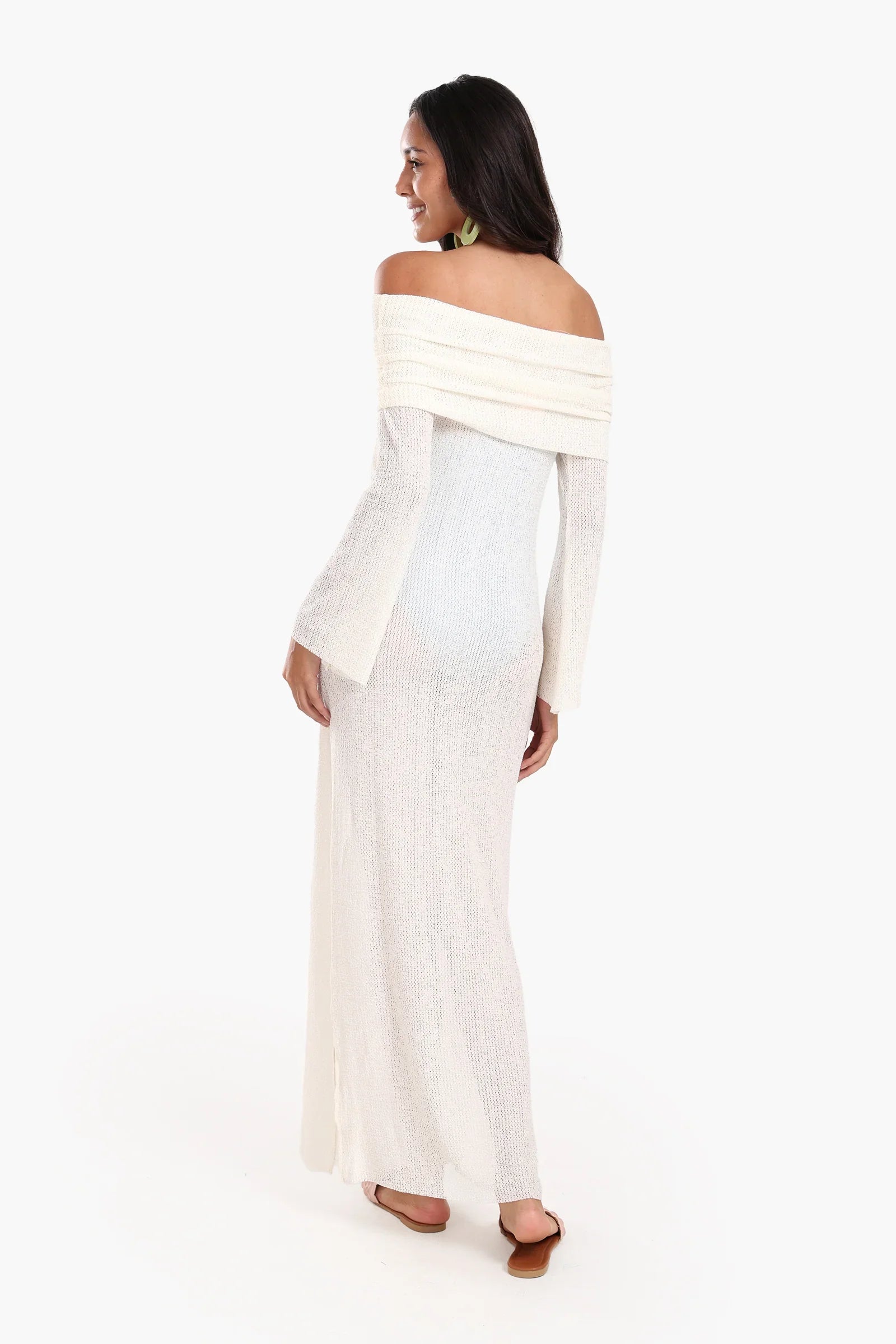 Off-Shoulder Maxi Beach Dress