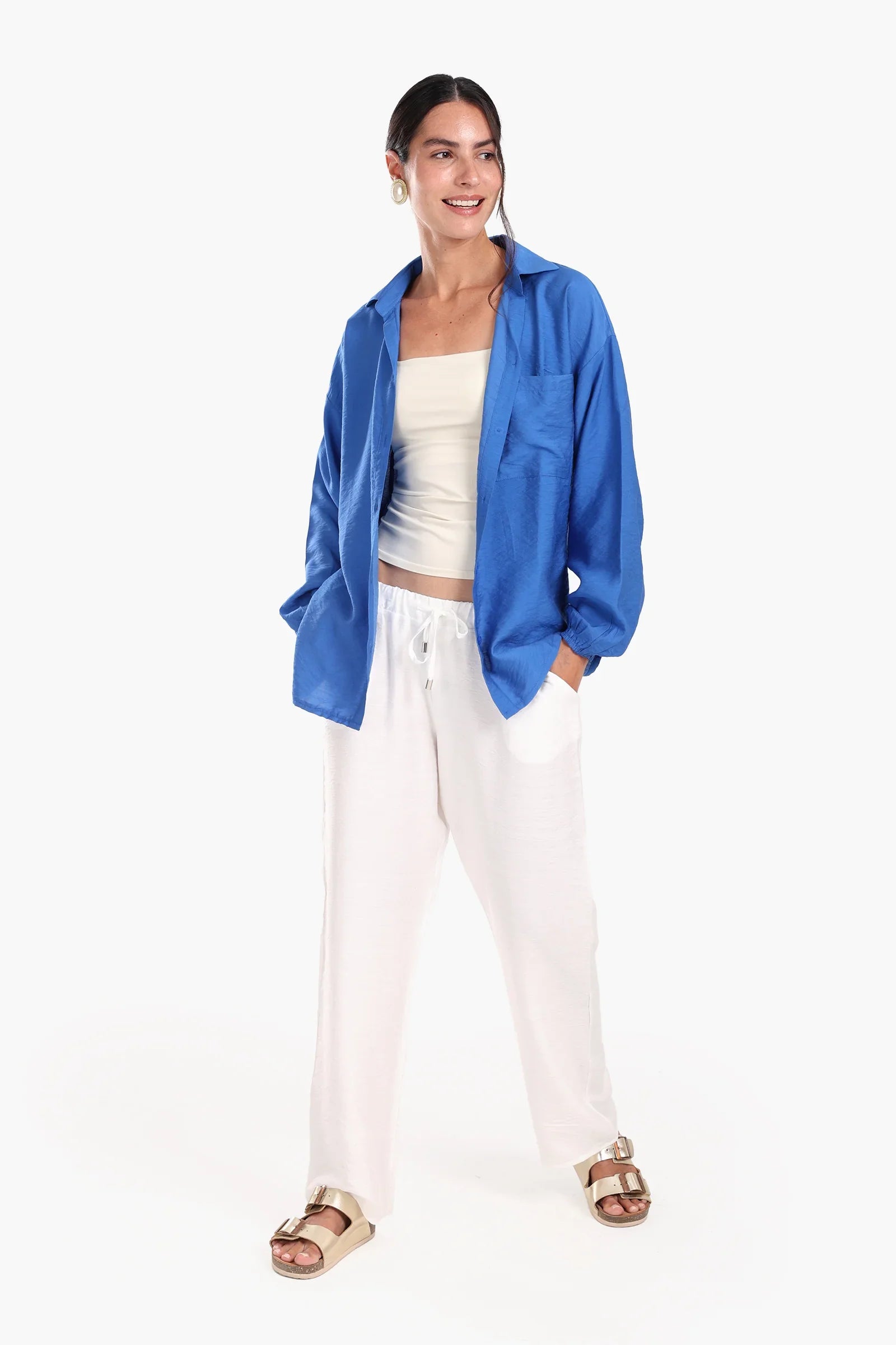 Shirt with Elastic Cuffs