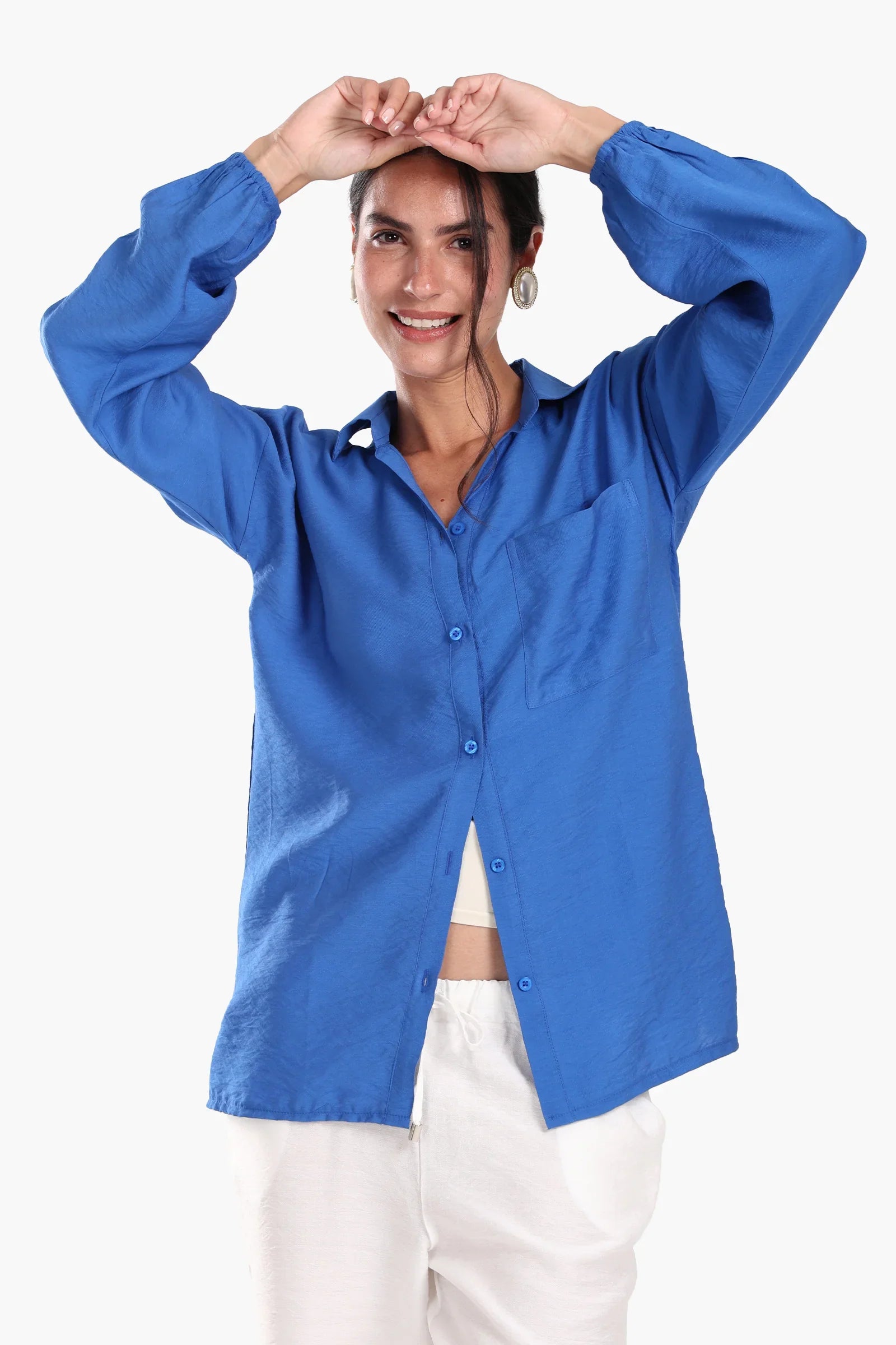 Shirt with Elastic Cuffs