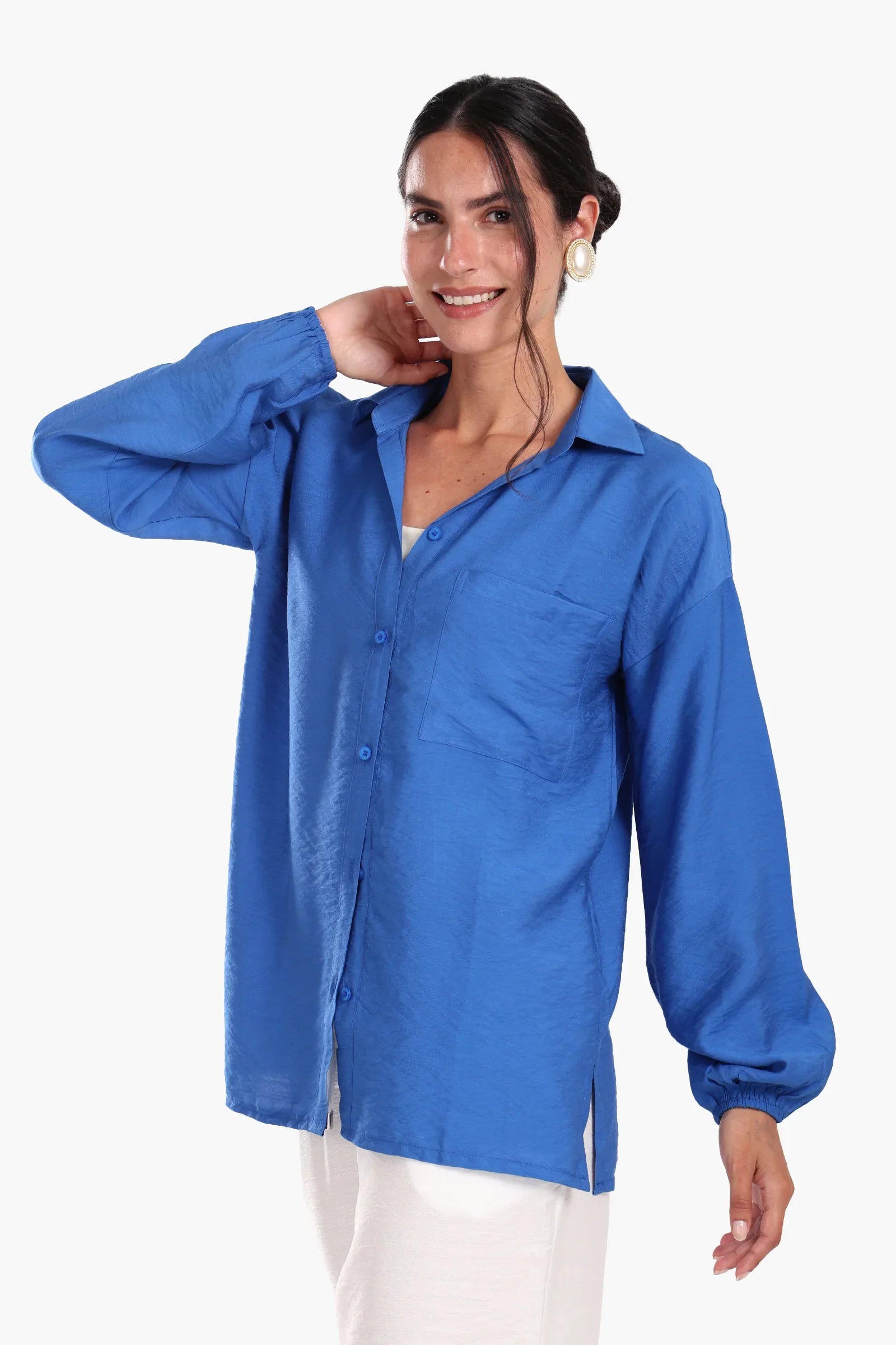 Shirt with Elastic Cuffs
