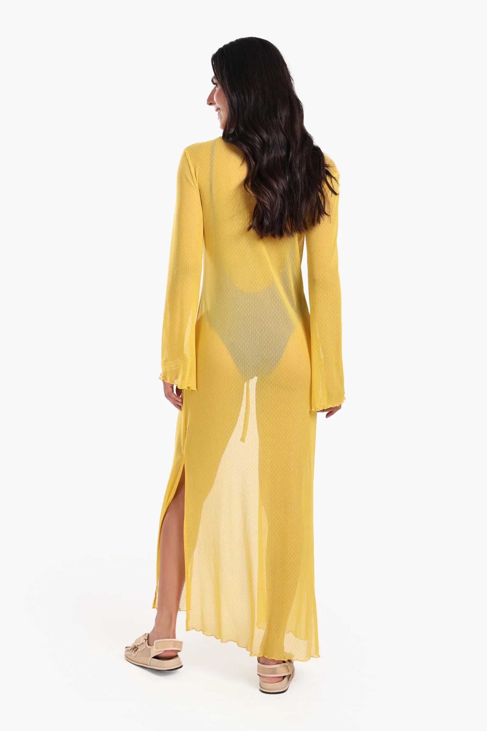 Mesh Beach Kimono Cover-Up