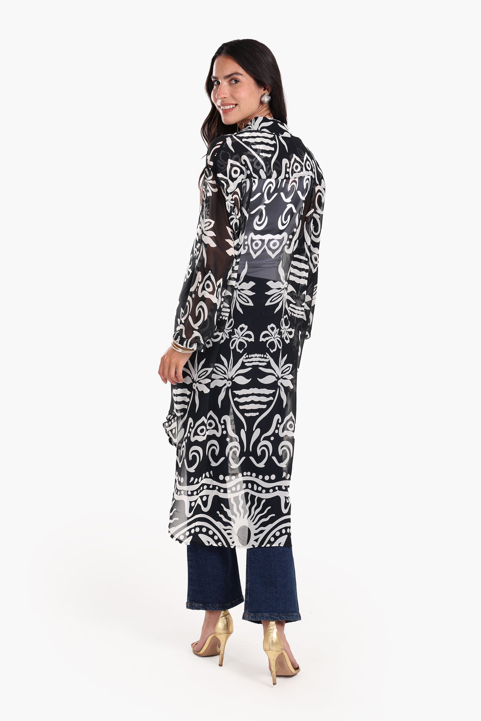 Chic Printed Midi Dress