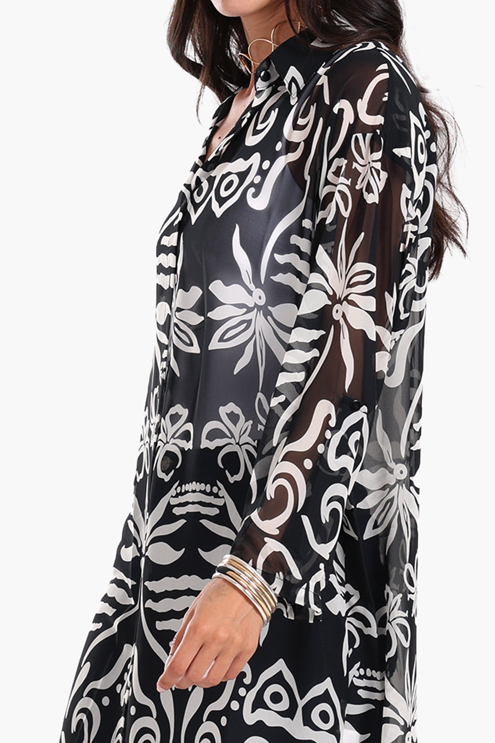 Chic Printed Midi Dress