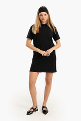 Cotton Collared Short Dress