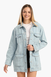 Blue Oversized Denim Jacket